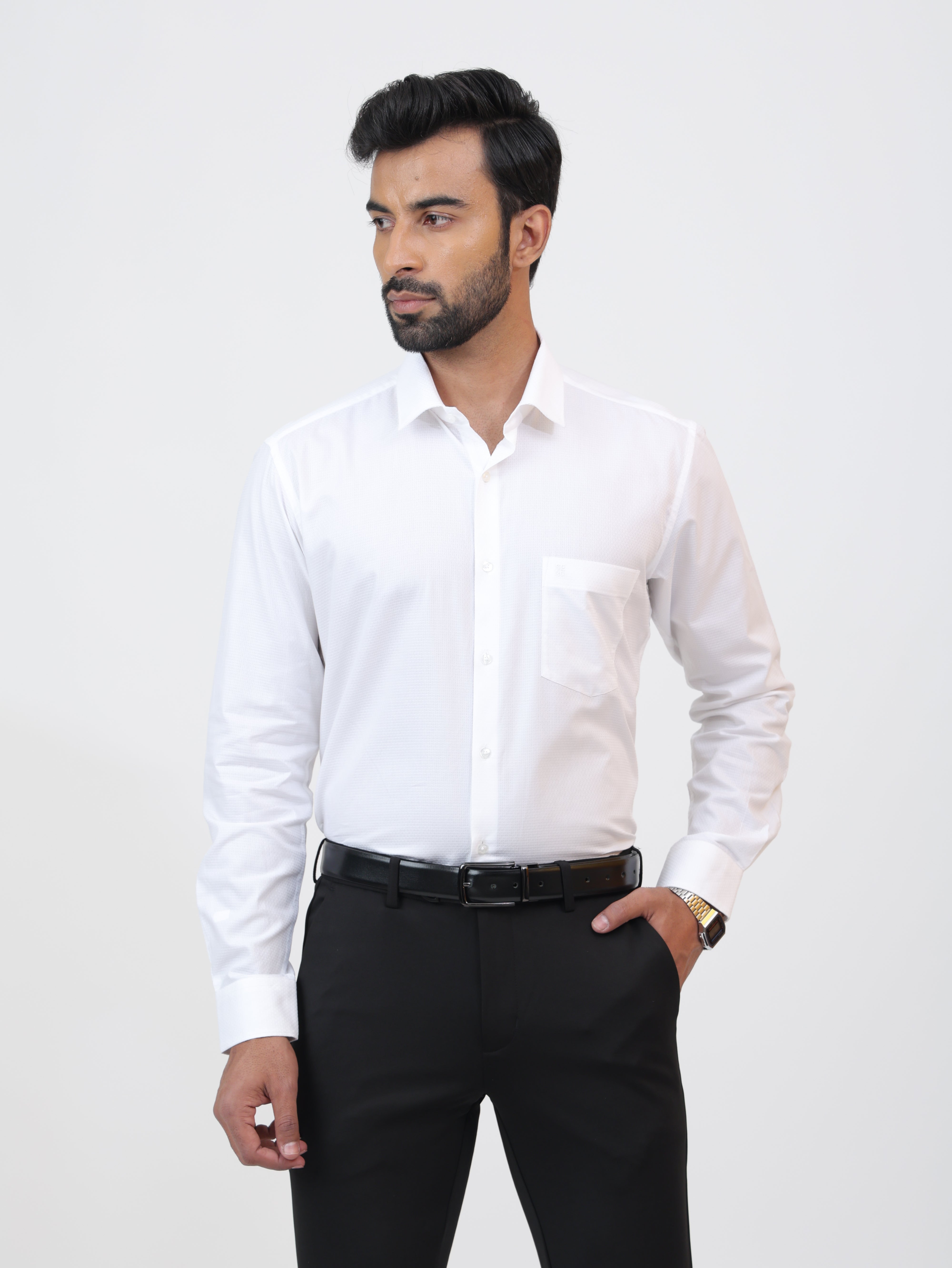 Emboss White Shirt