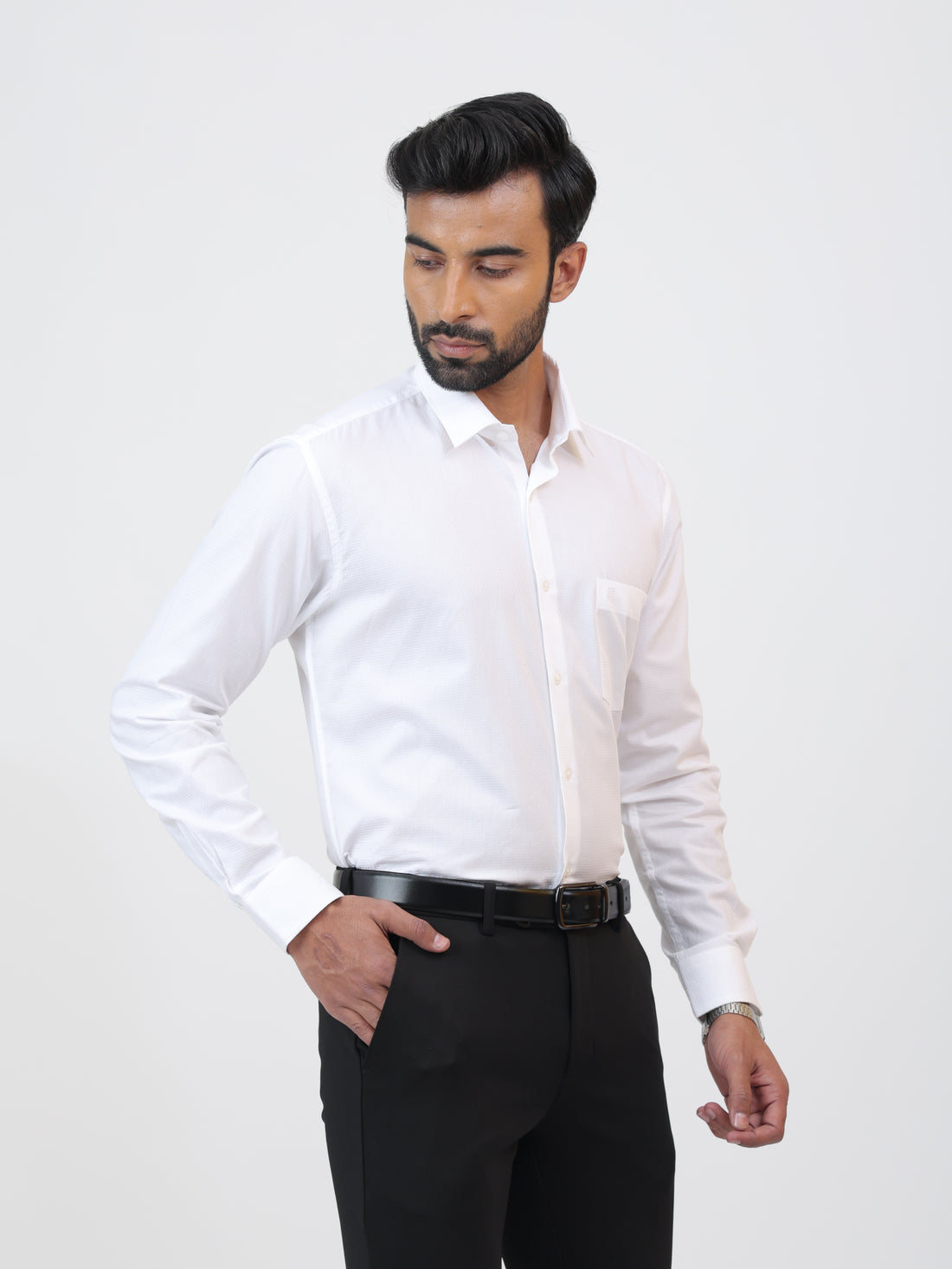 Emboss White Shirt
