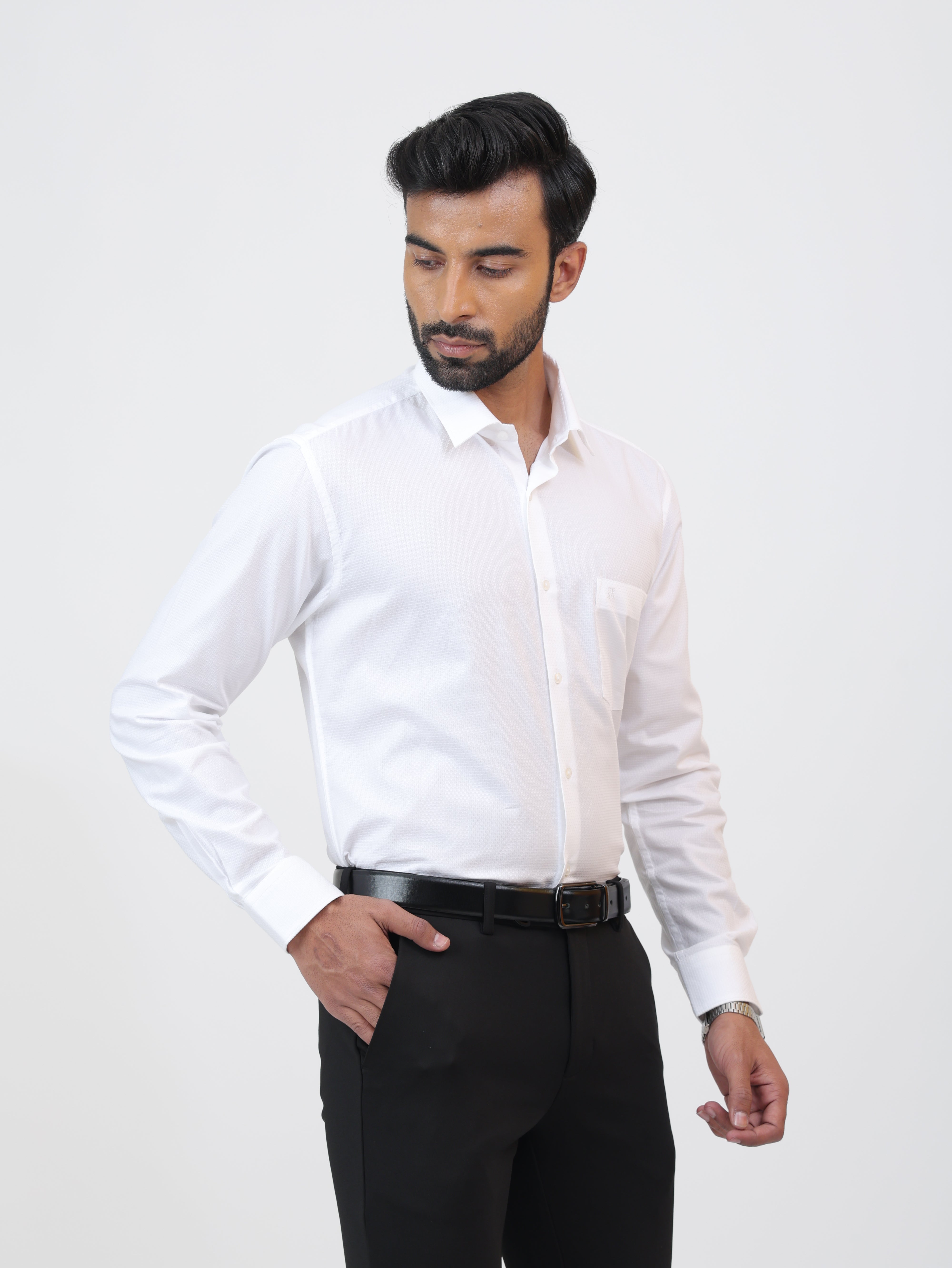 Emboss White Shirt
