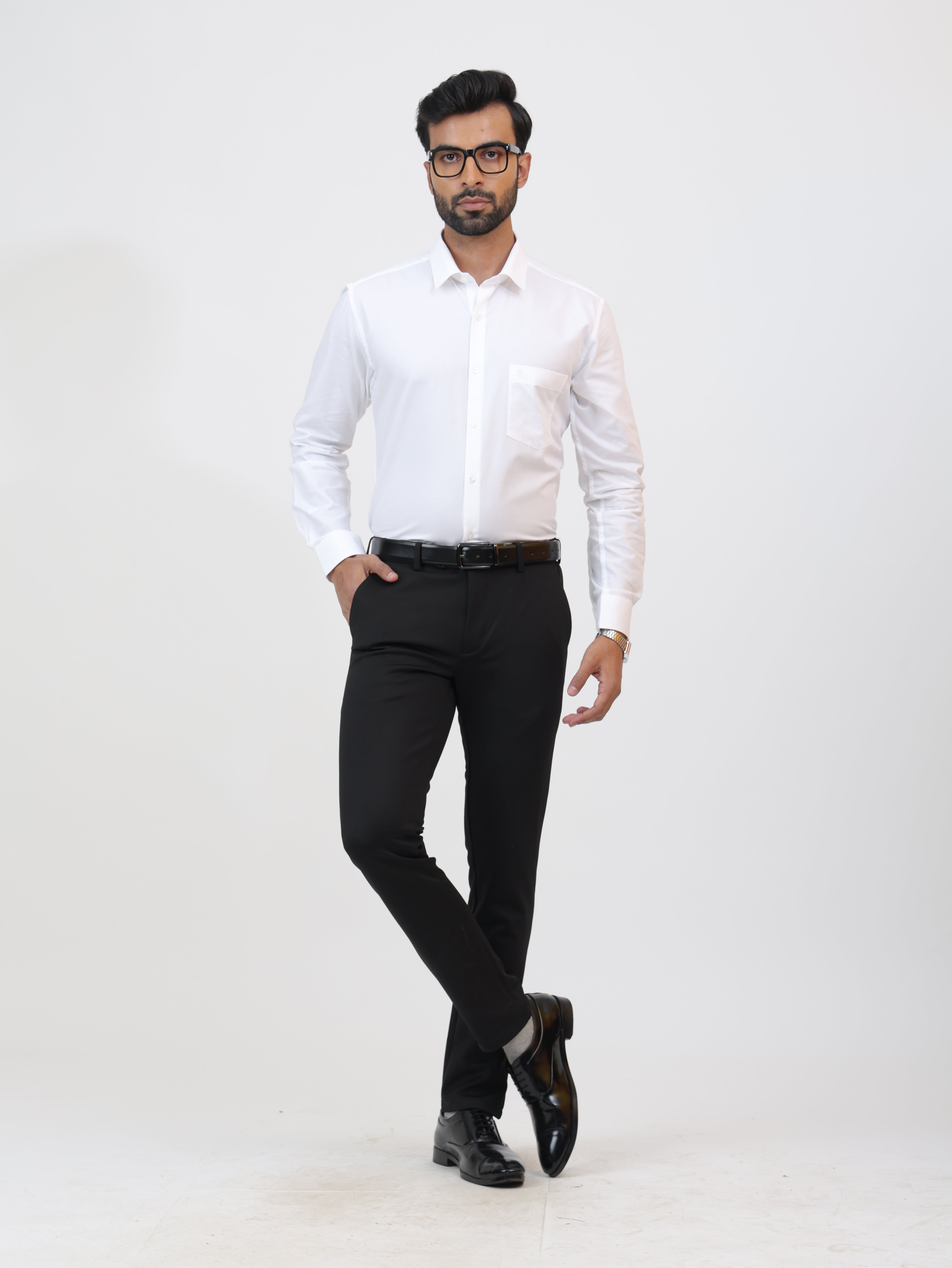 Emboss White Shirt