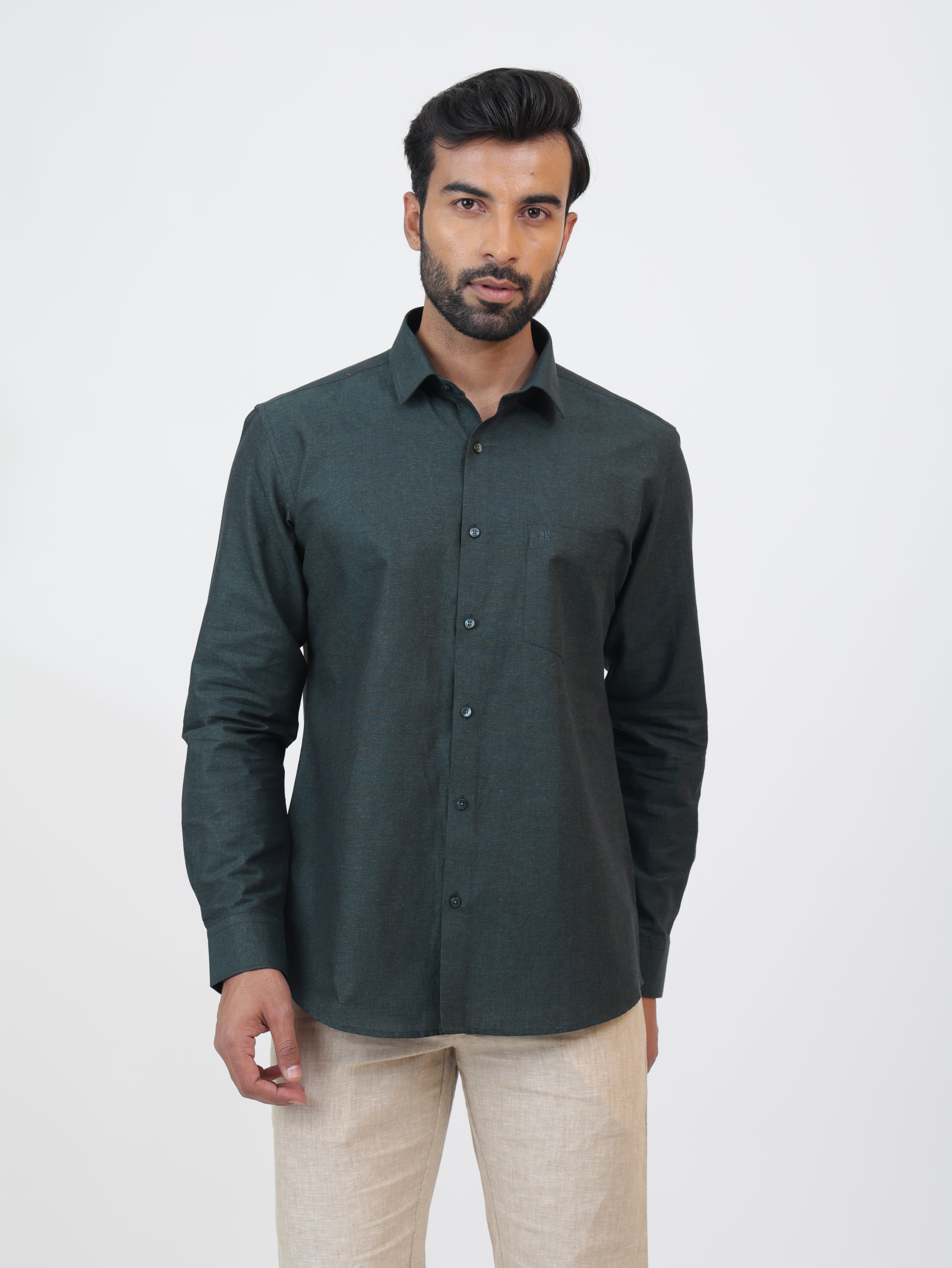 Evergreen Cotton Linen Shirt