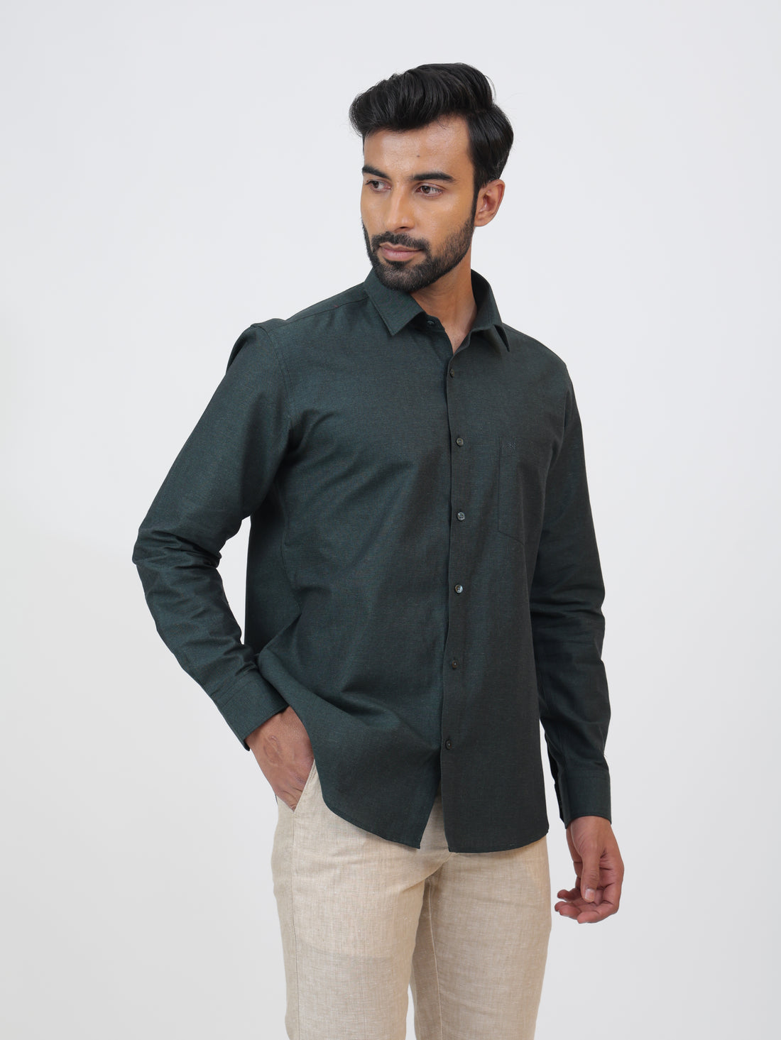 Evergreen Cotton Linen Shirt