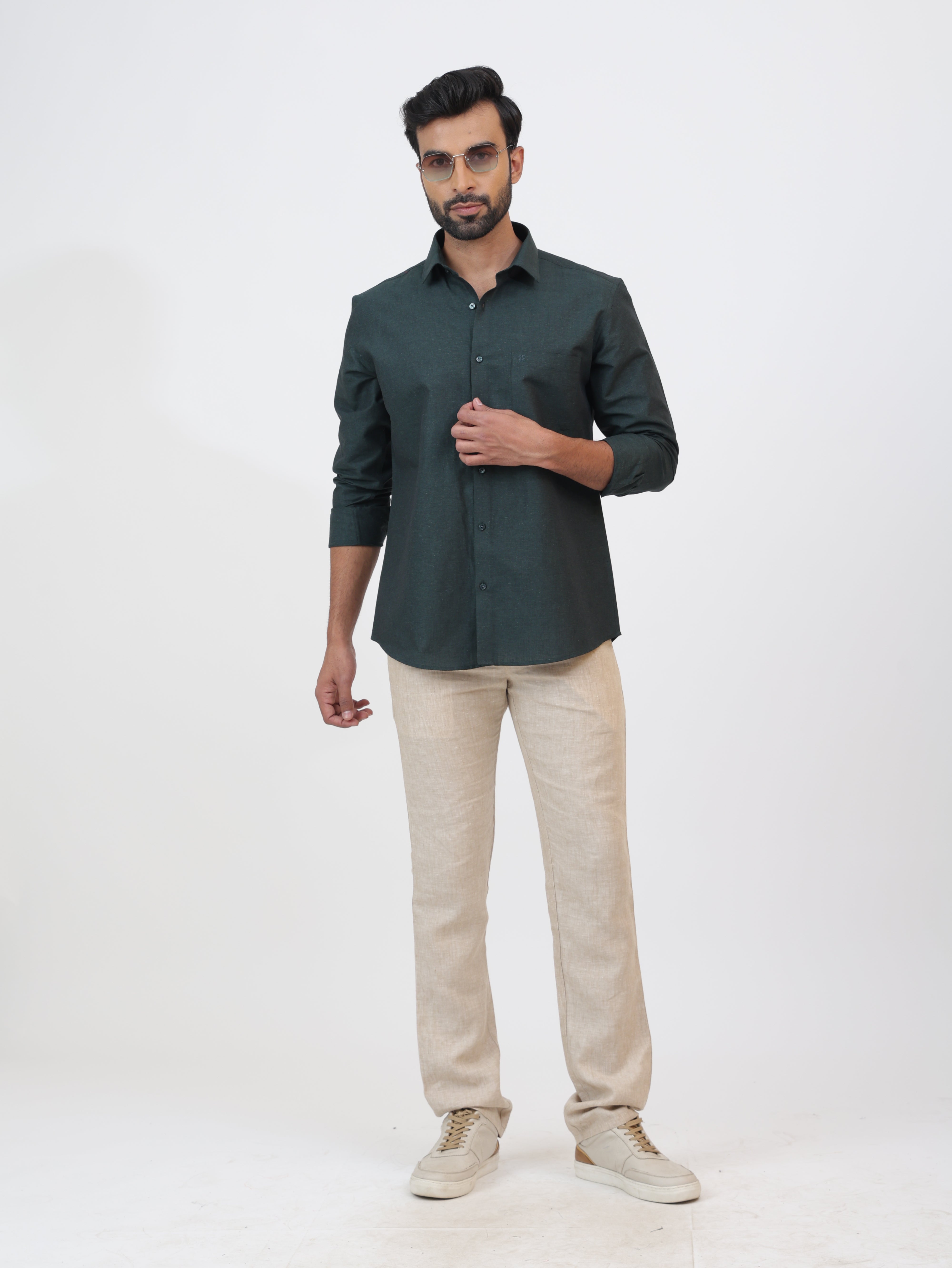 Evergreen Cotton Linen Shirt