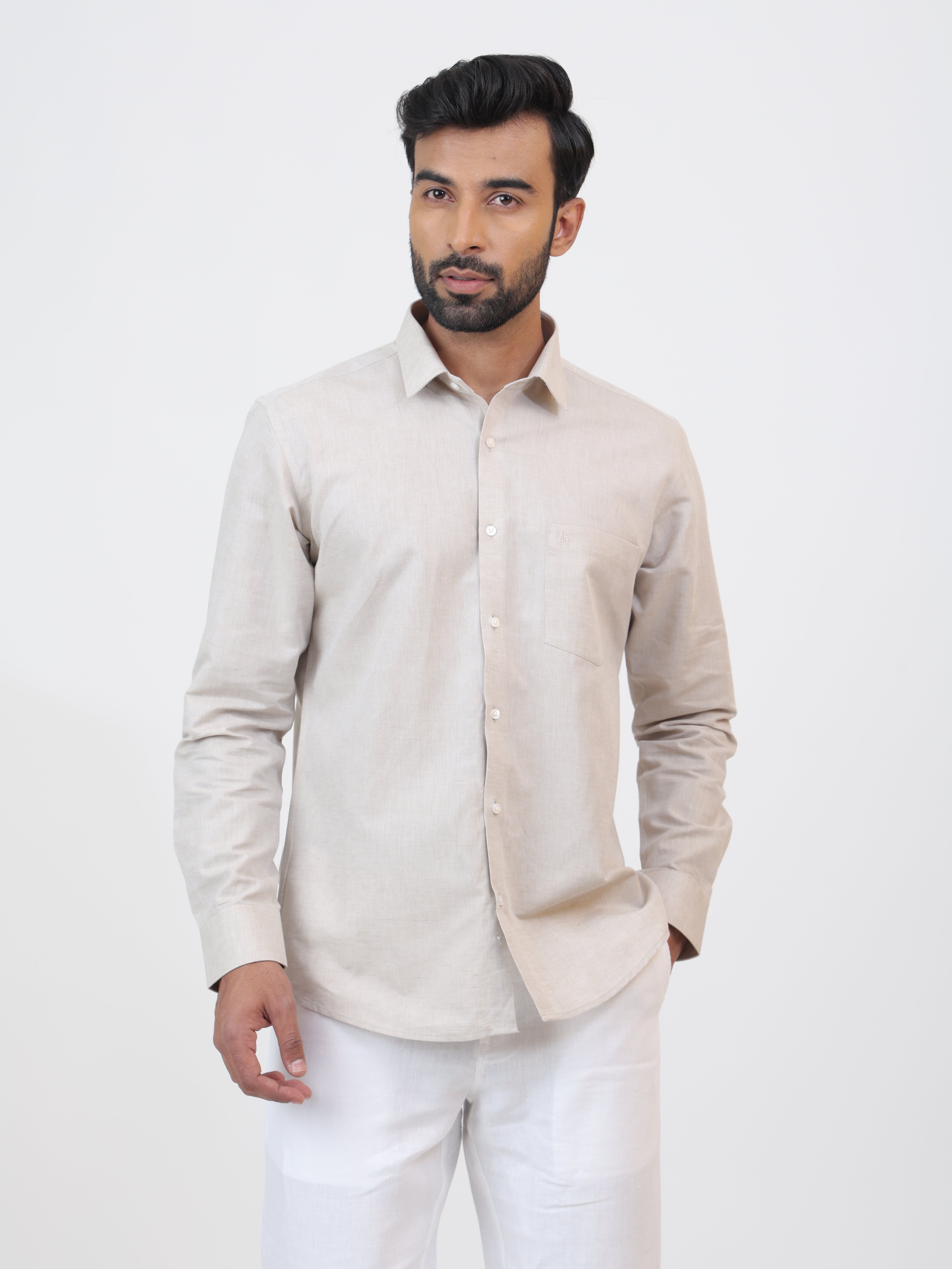 Sandstone Cotton Linen Shirt