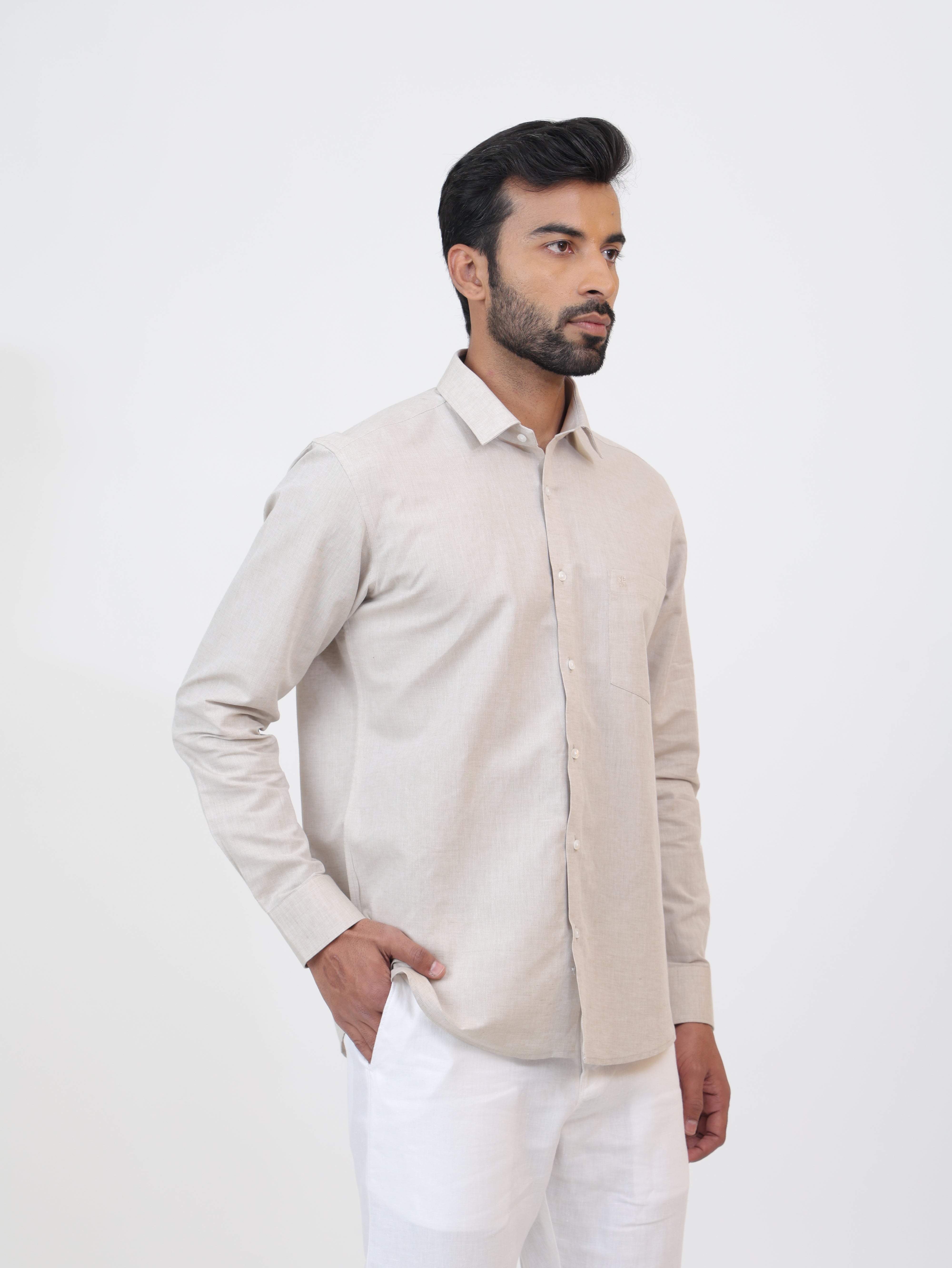 Sandstone Cotton Linen Shirt