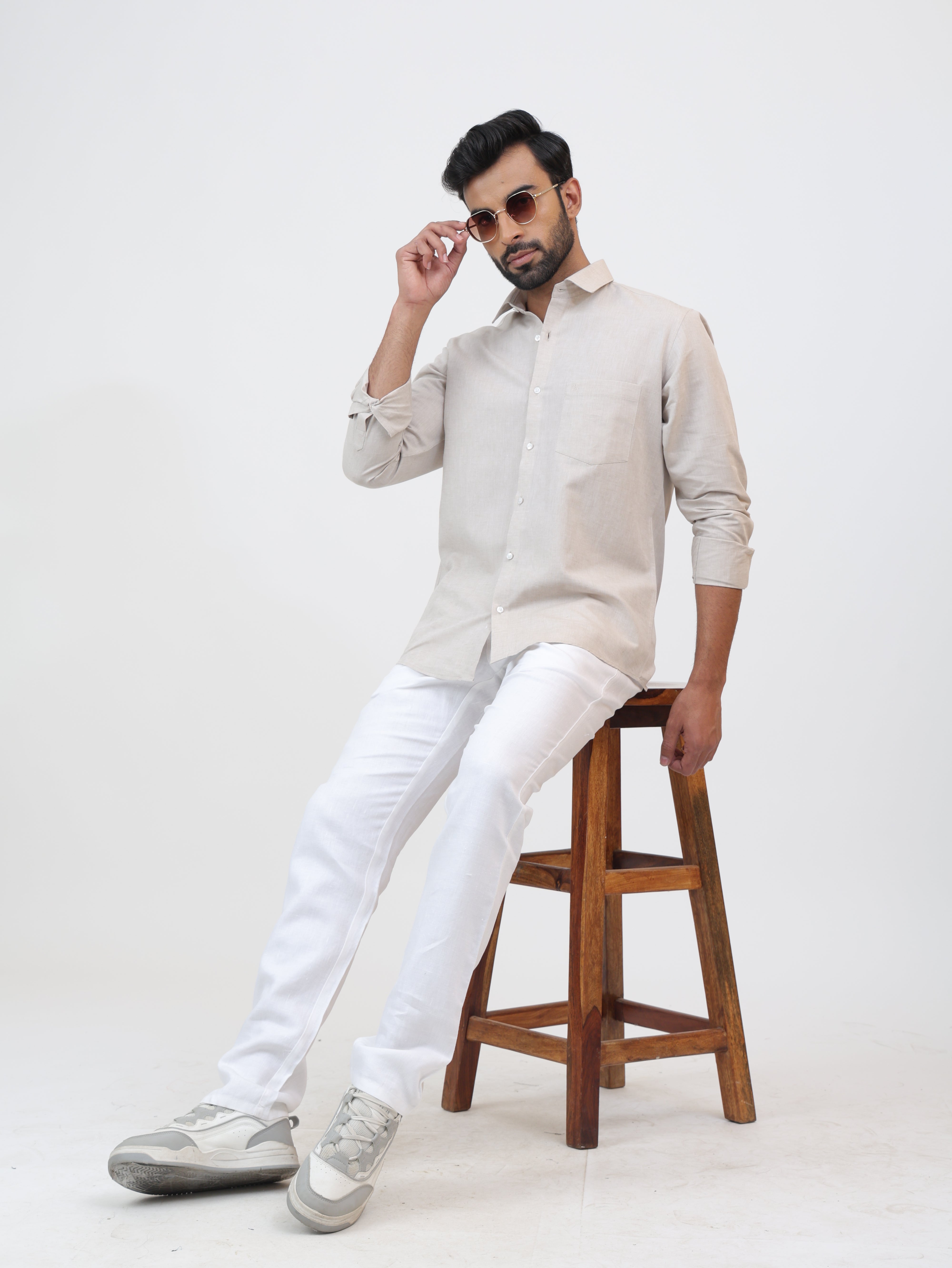 Sandstone Cotton Linen Shirt