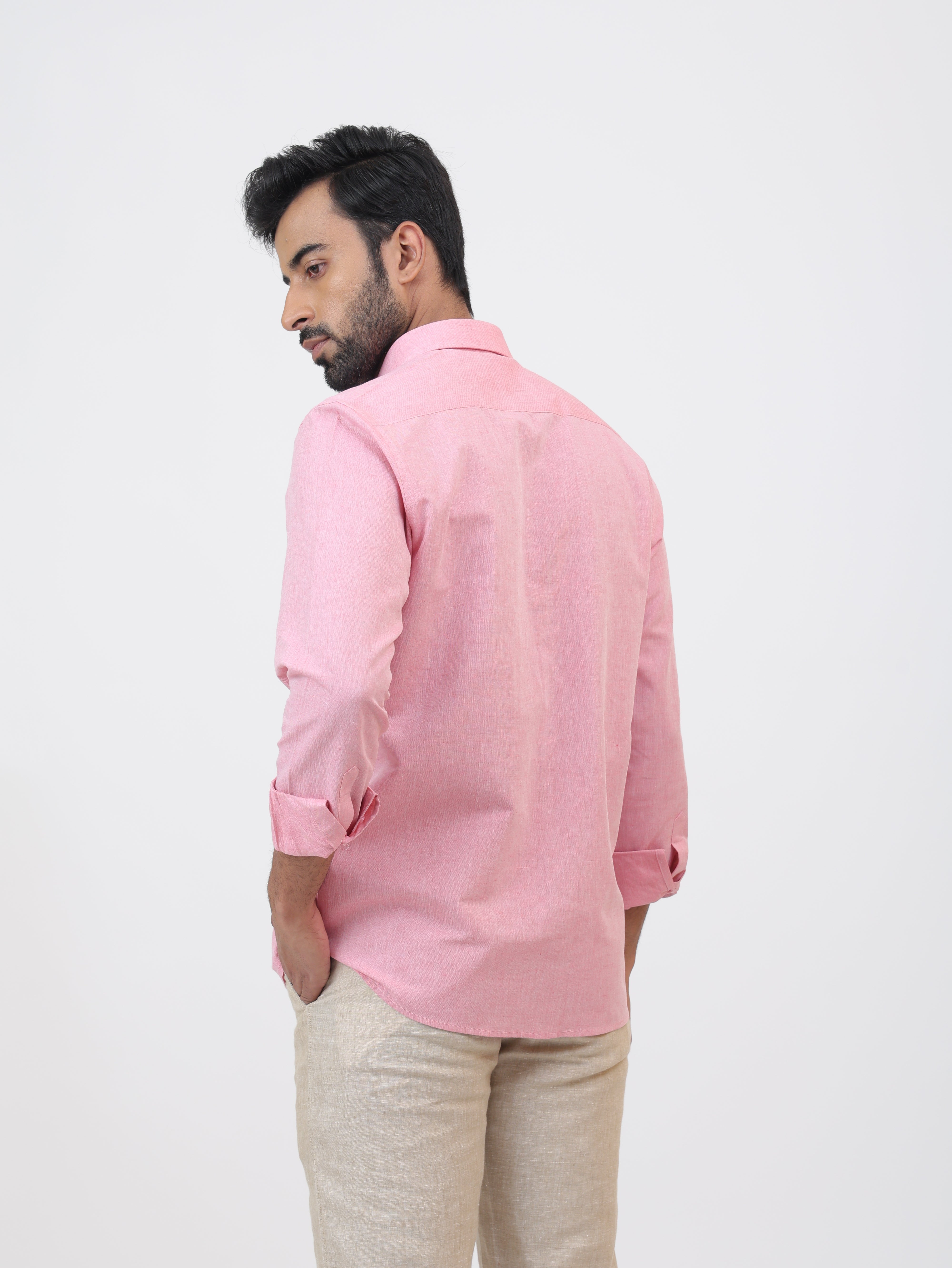 Rosé Cotton Linen Shirt