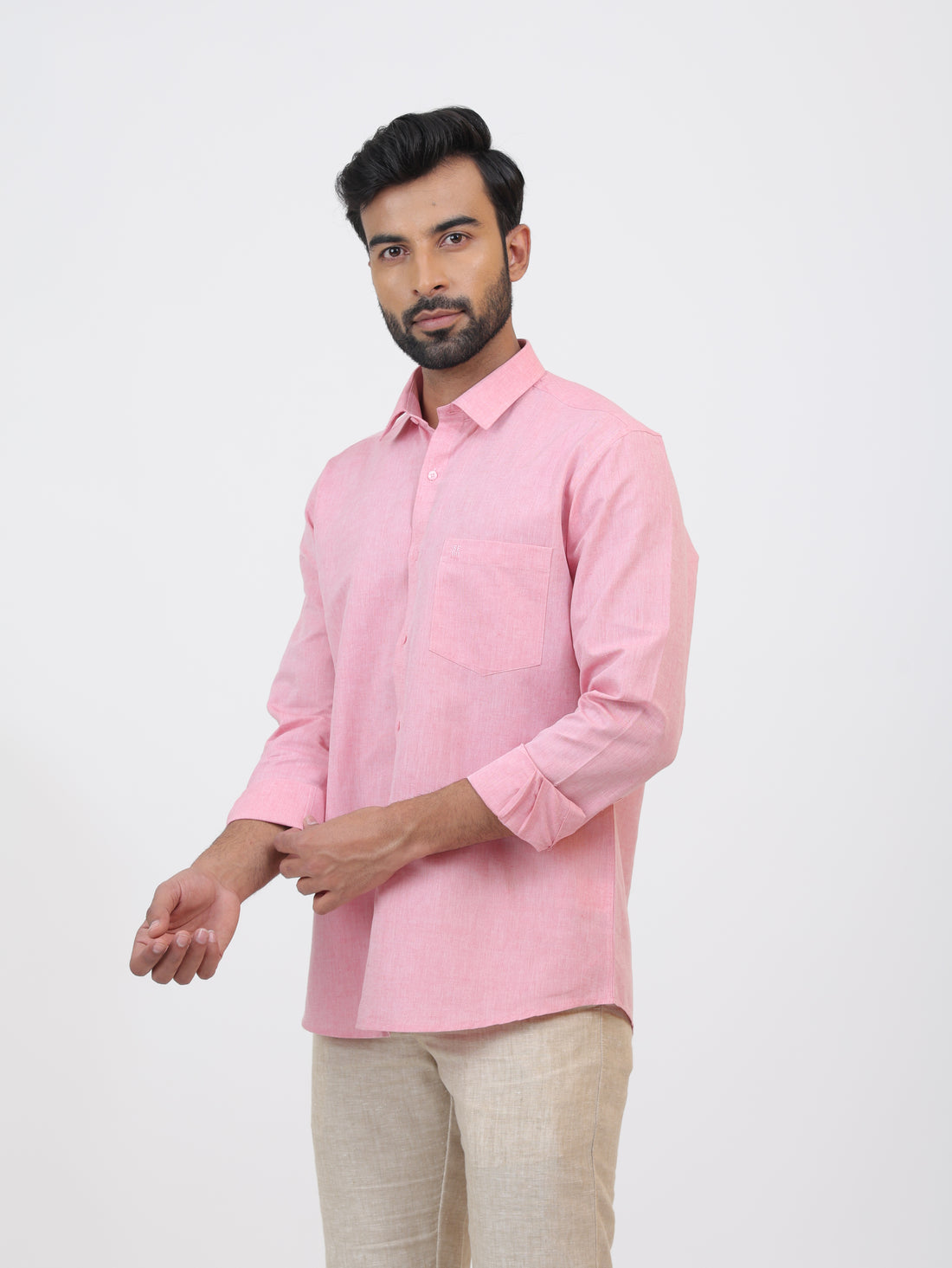 Rosé Cotton Linen Shirt
