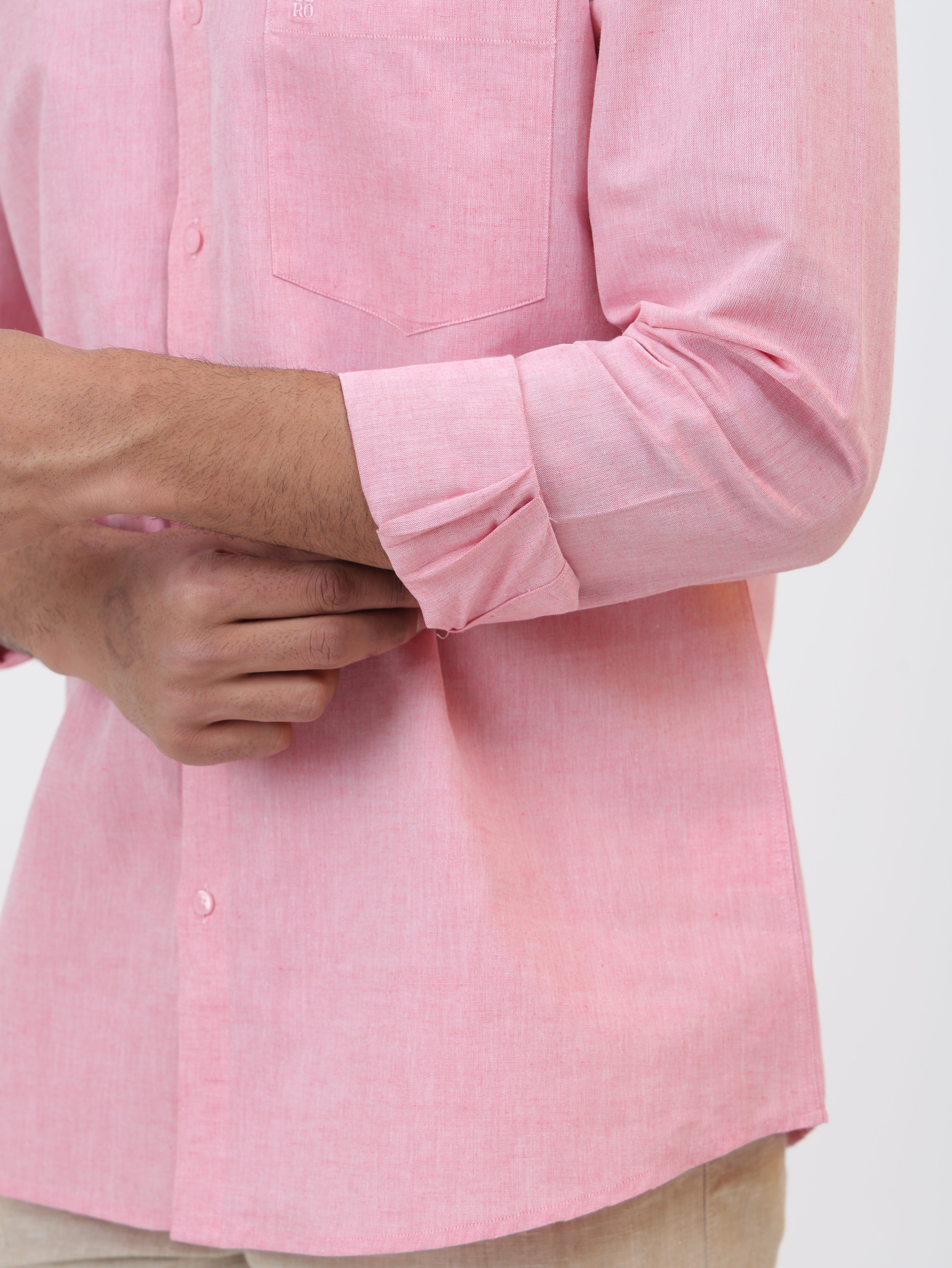Rosé Cotton Linen Shirt