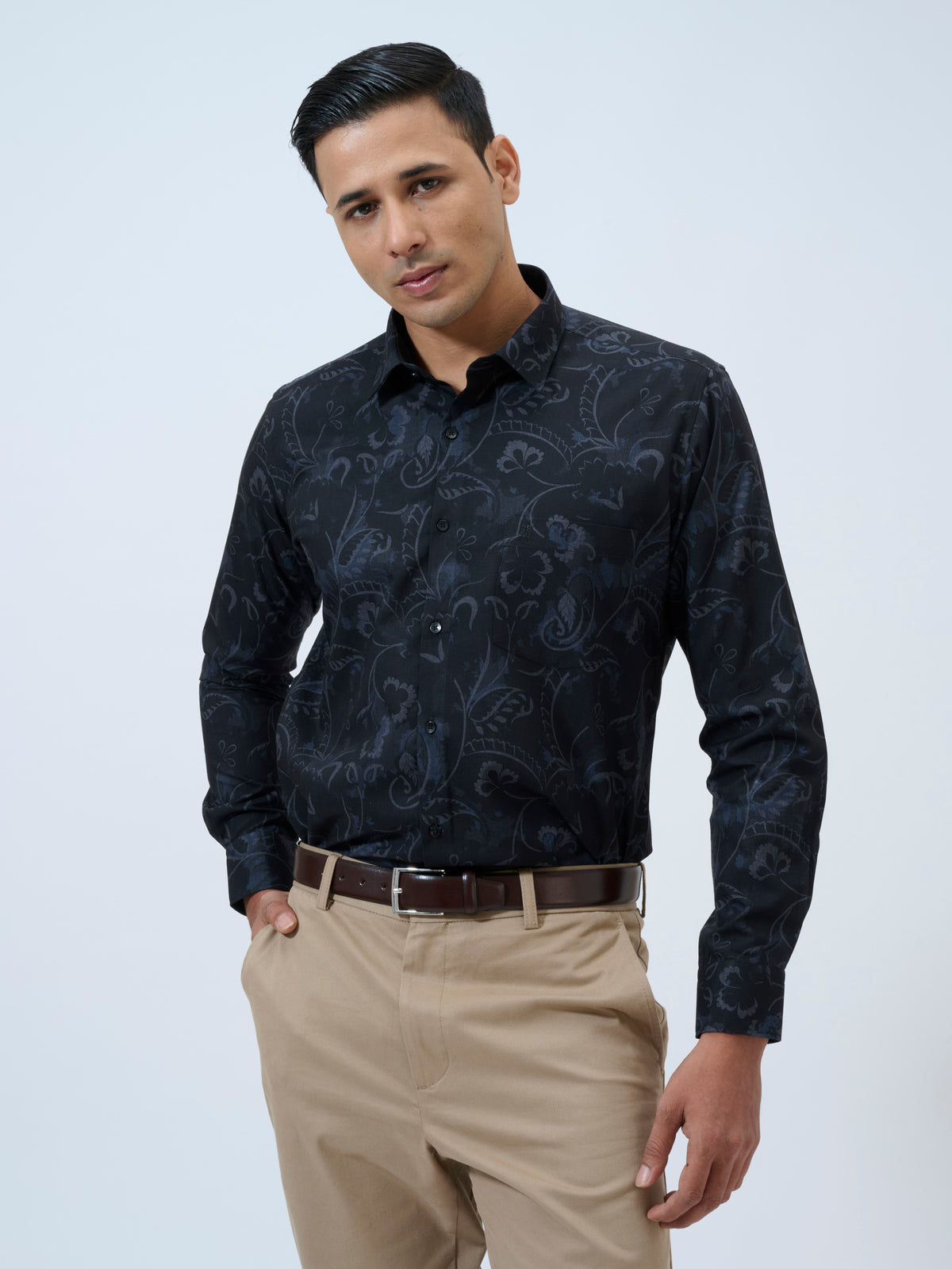 Bristol Black Paisley Shirt