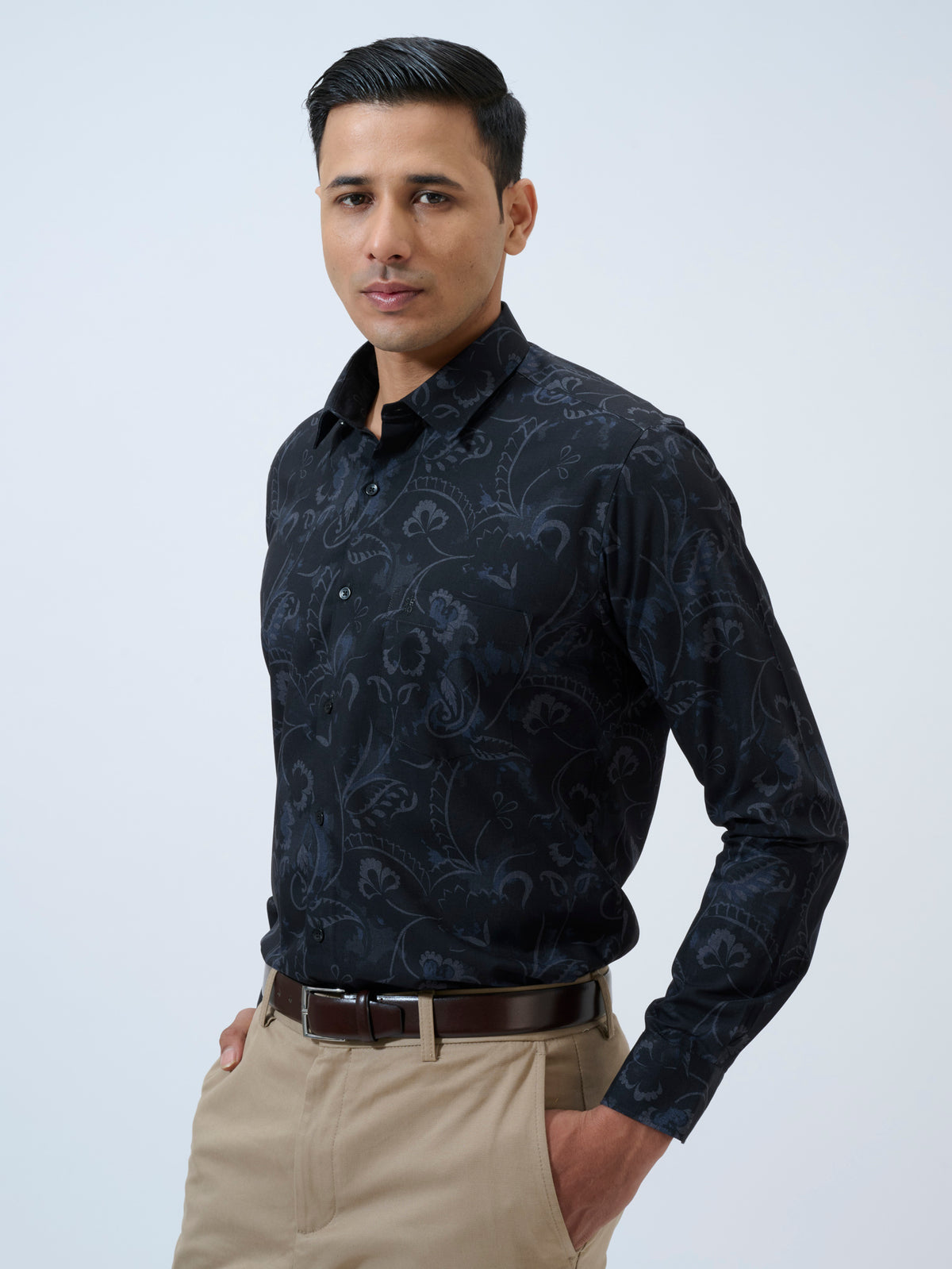 Bristol Black Paisley Shirt