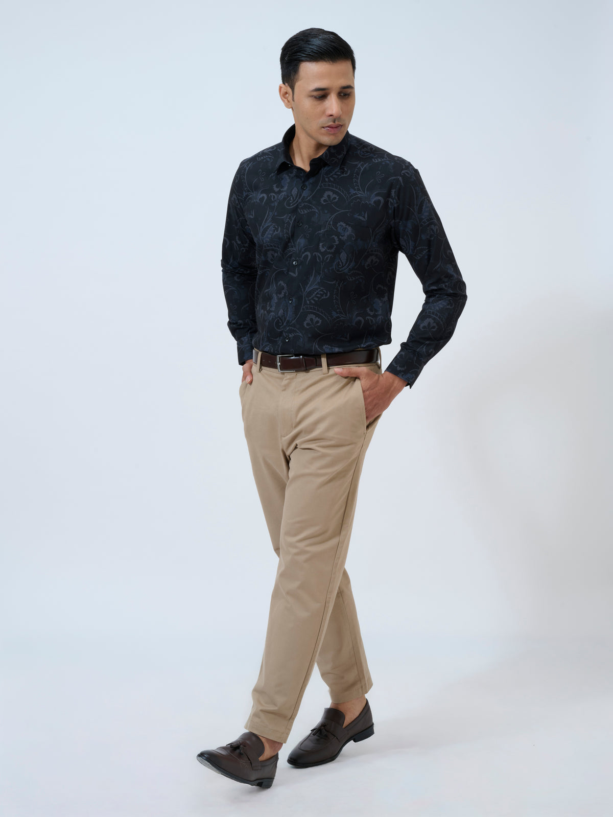 Bristol Black Paisley Shirt