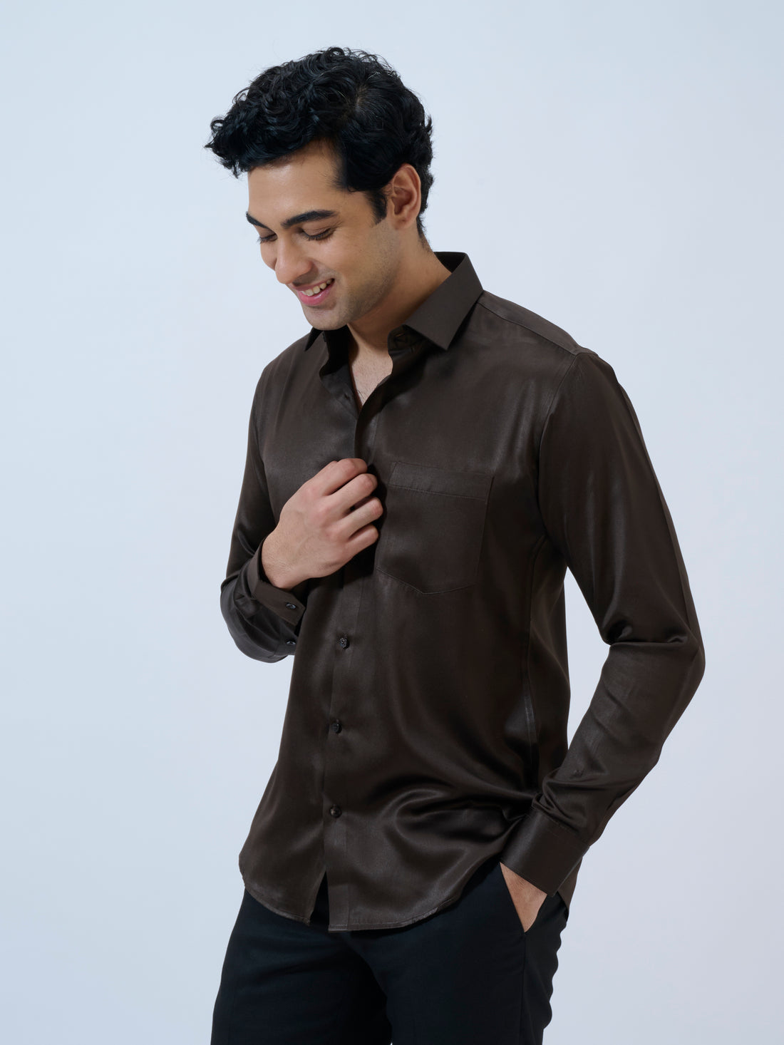 Hot Fudge Satin Shirt