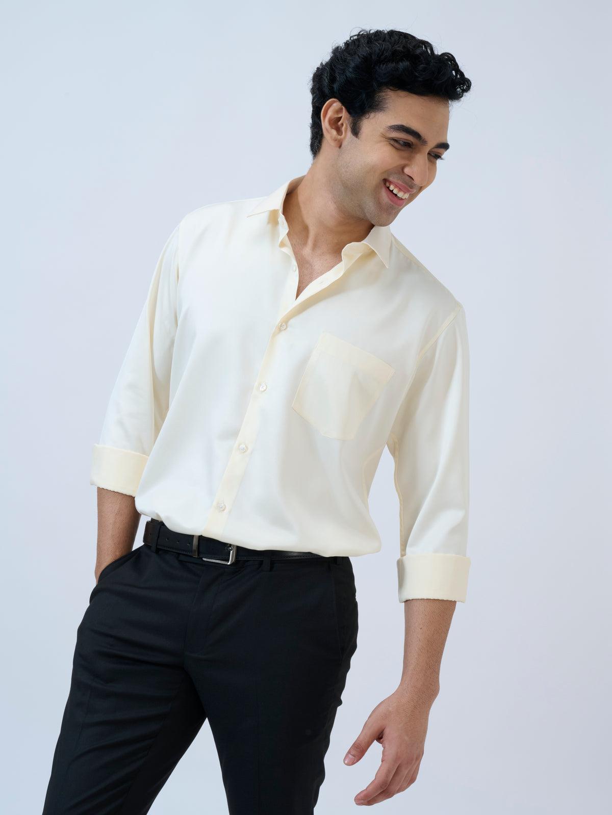 Butter Cream Satin Shirt