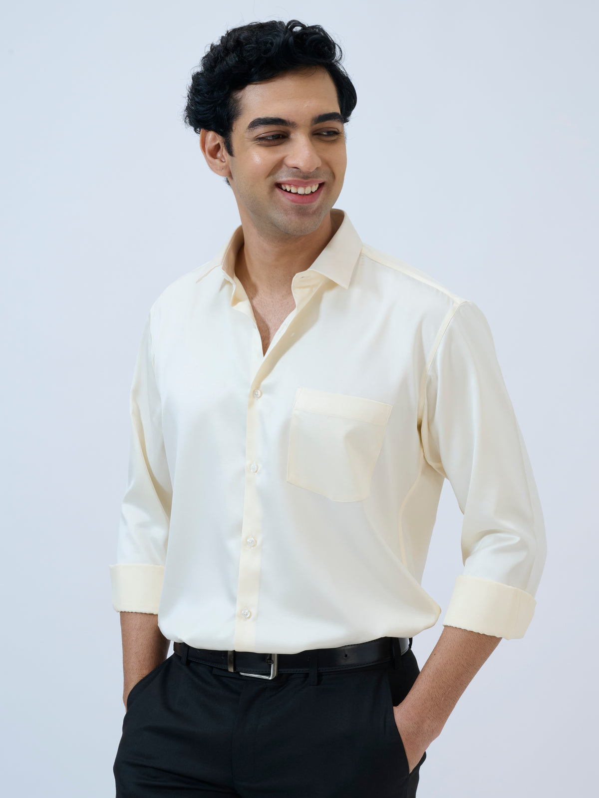 Butter Cream Satin Shirt