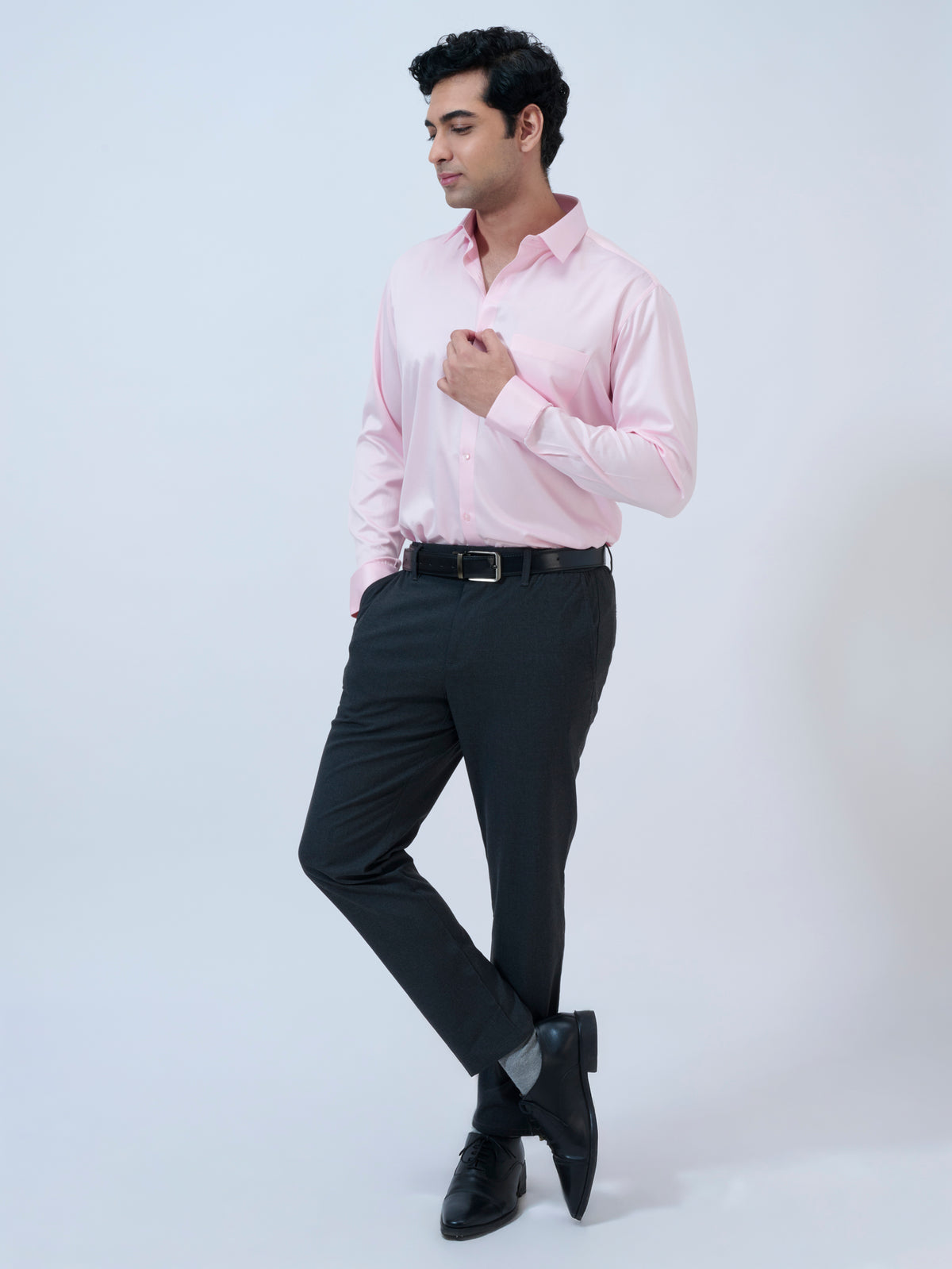 Candy Pink Satin Shirt