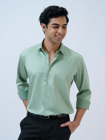 Matcha Satin Shirt