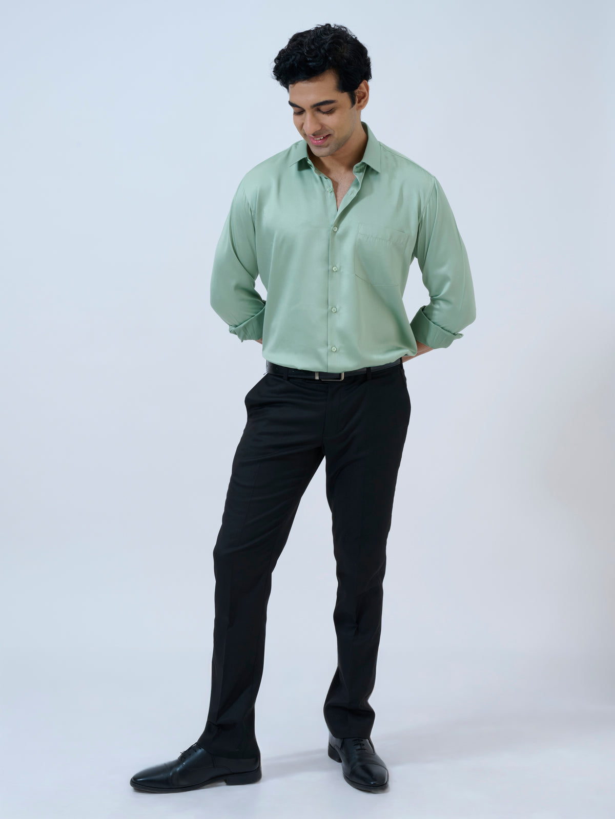 Matcha Satin Shirt