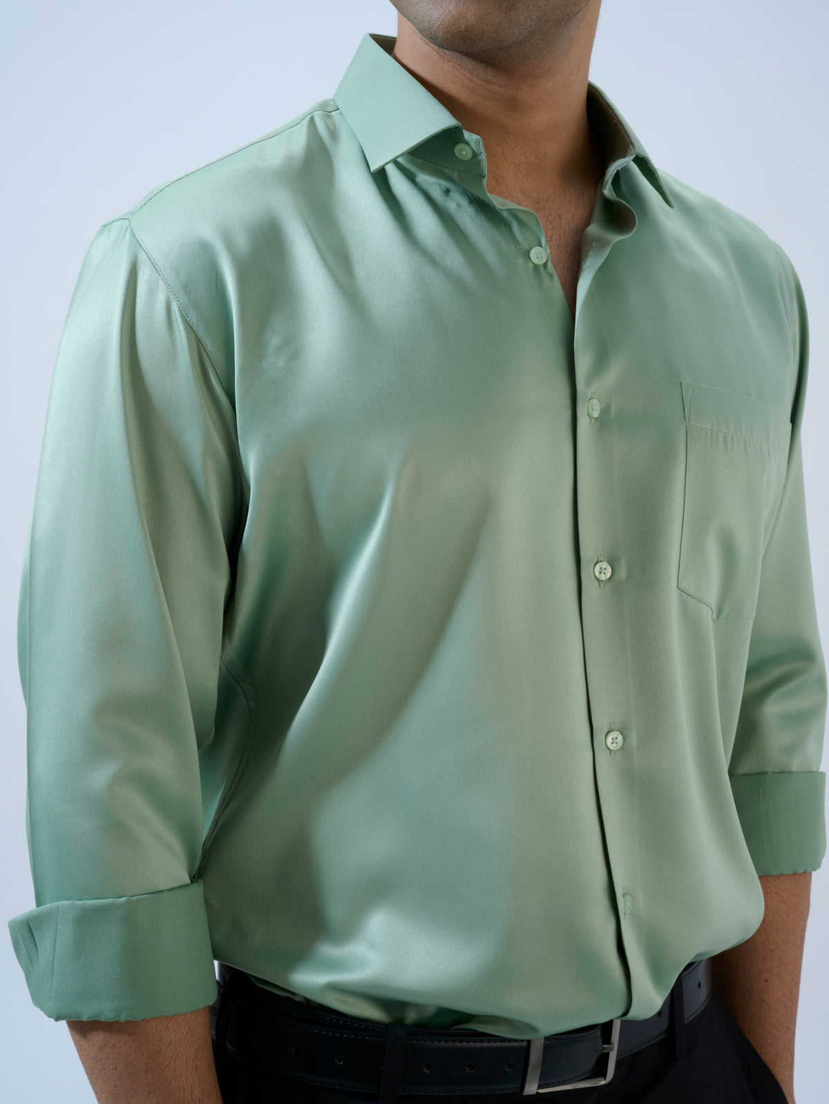 Matcha Satin Shirt
