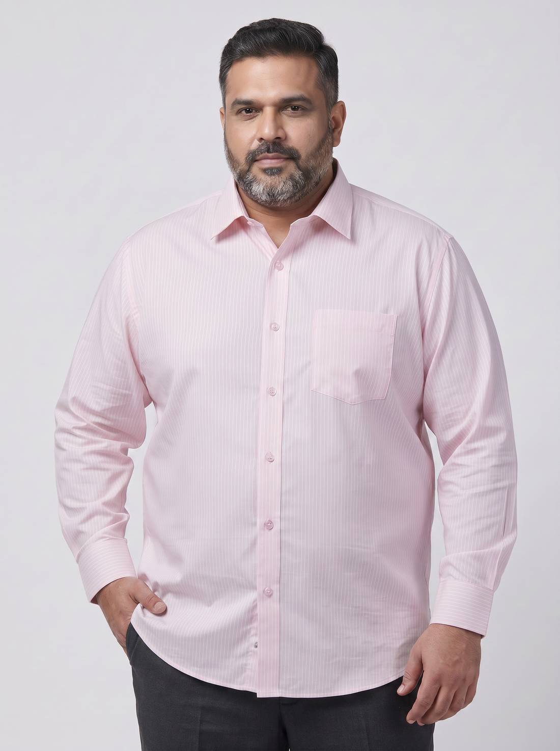 Icy Pink Striped Shirt