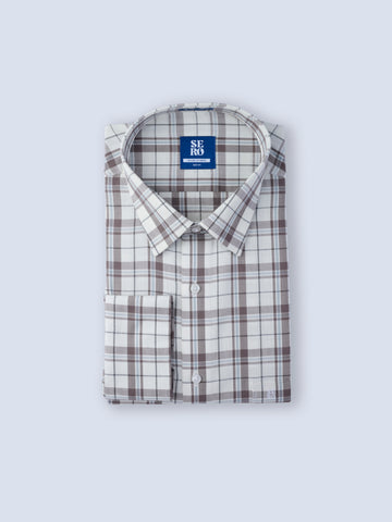 Cream Multi-Check Shirt
