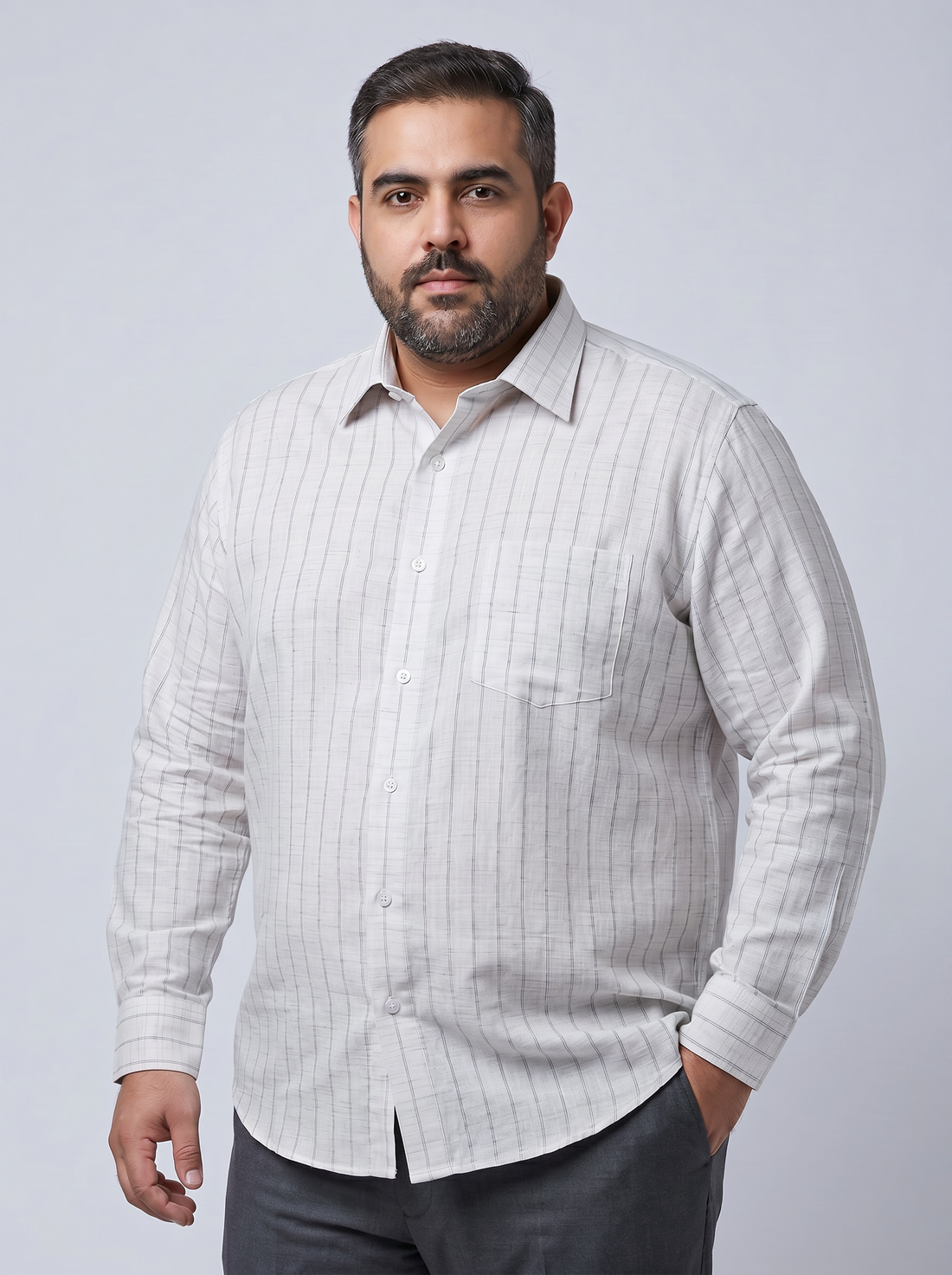 Alabaster White Stripe Shirt