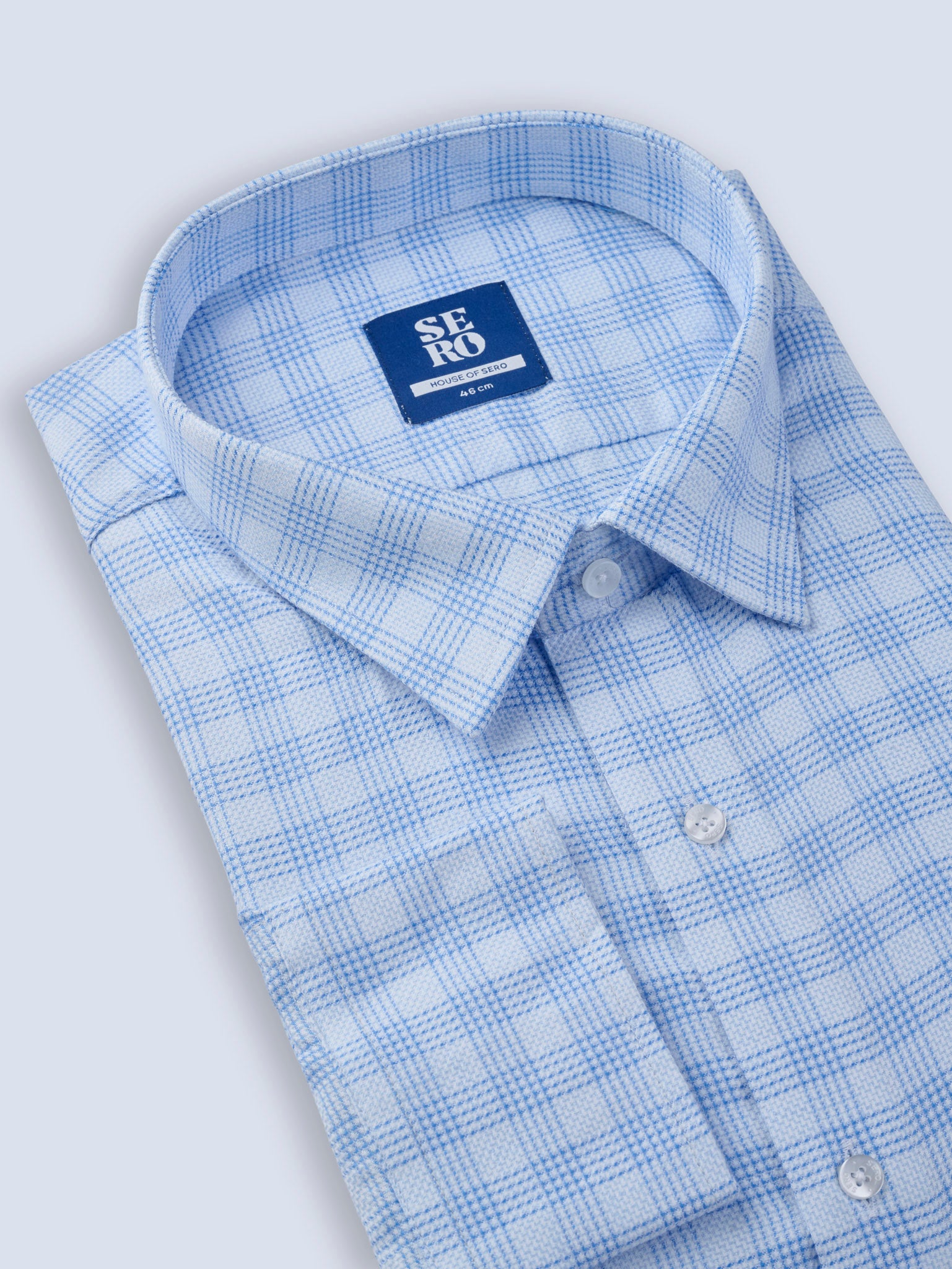 Blue Frost Plaid Shirt