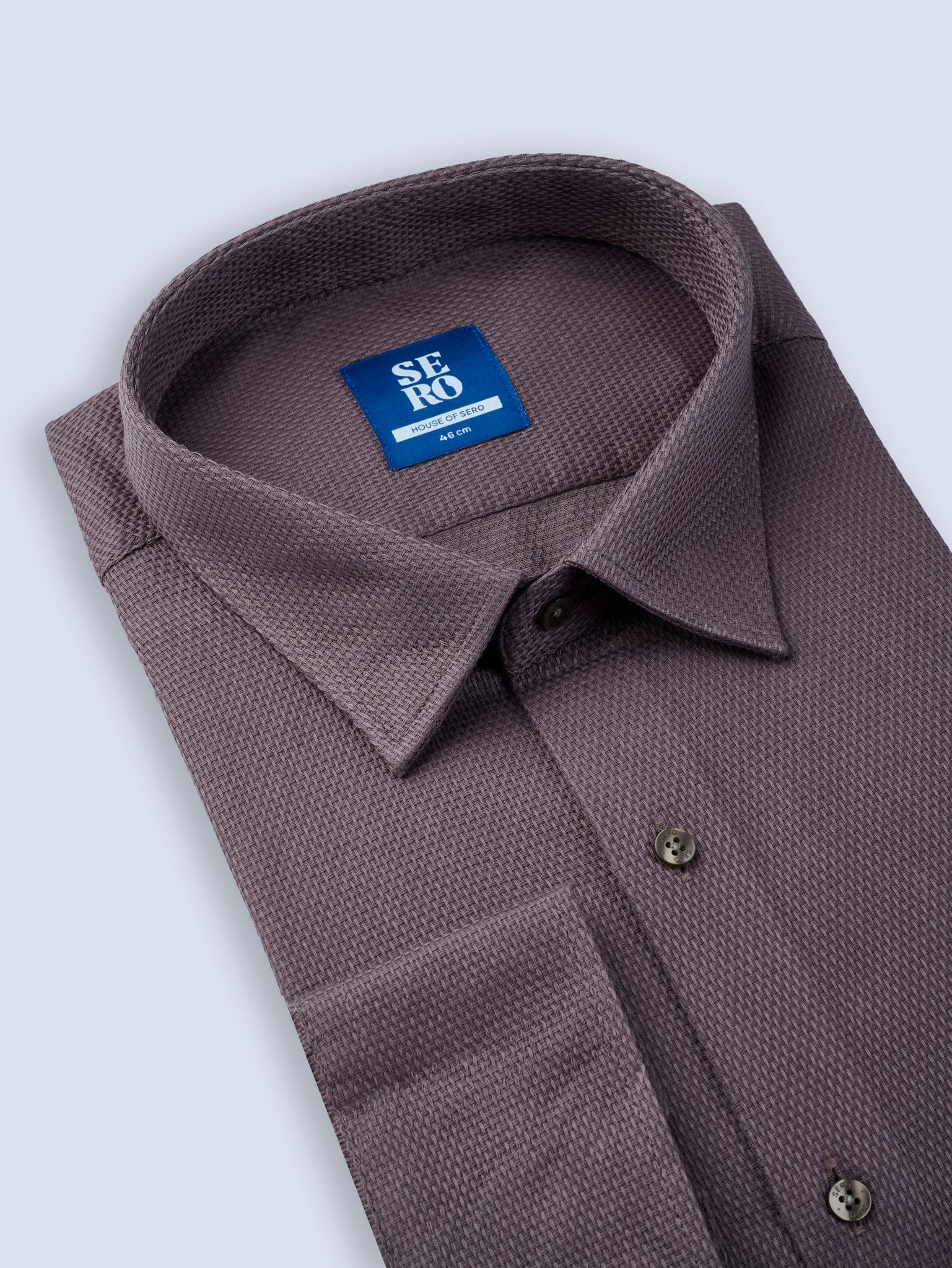 Dusty Mocha Dobby Shirt