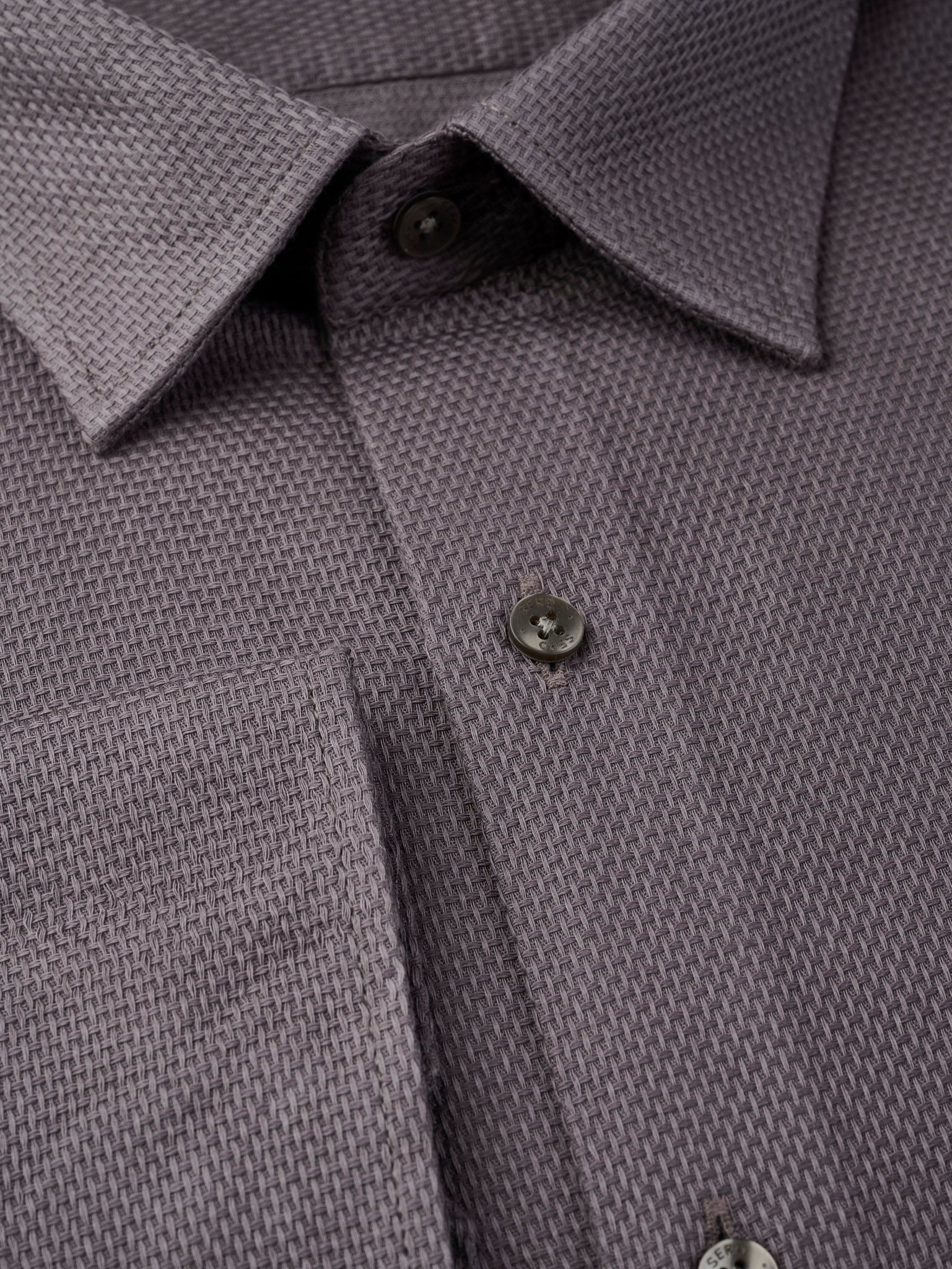 Dusty Mocha Dobby Shirt