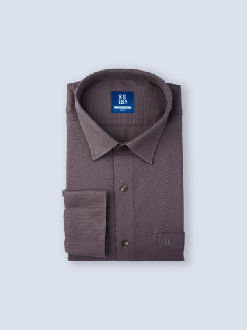 Dusty Mocha Dobby Shirt