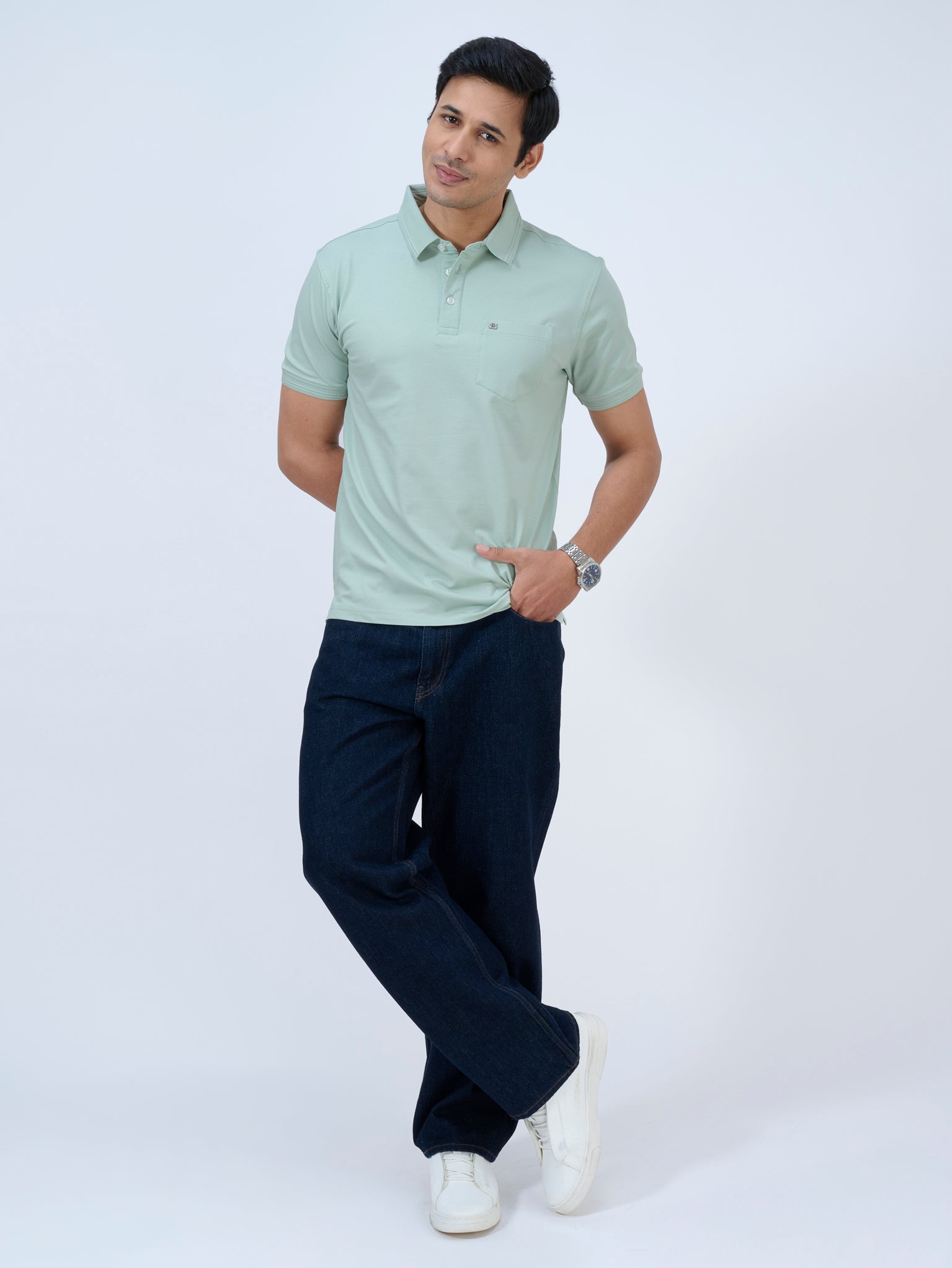 Pale Aqua Polo T-Shirt
