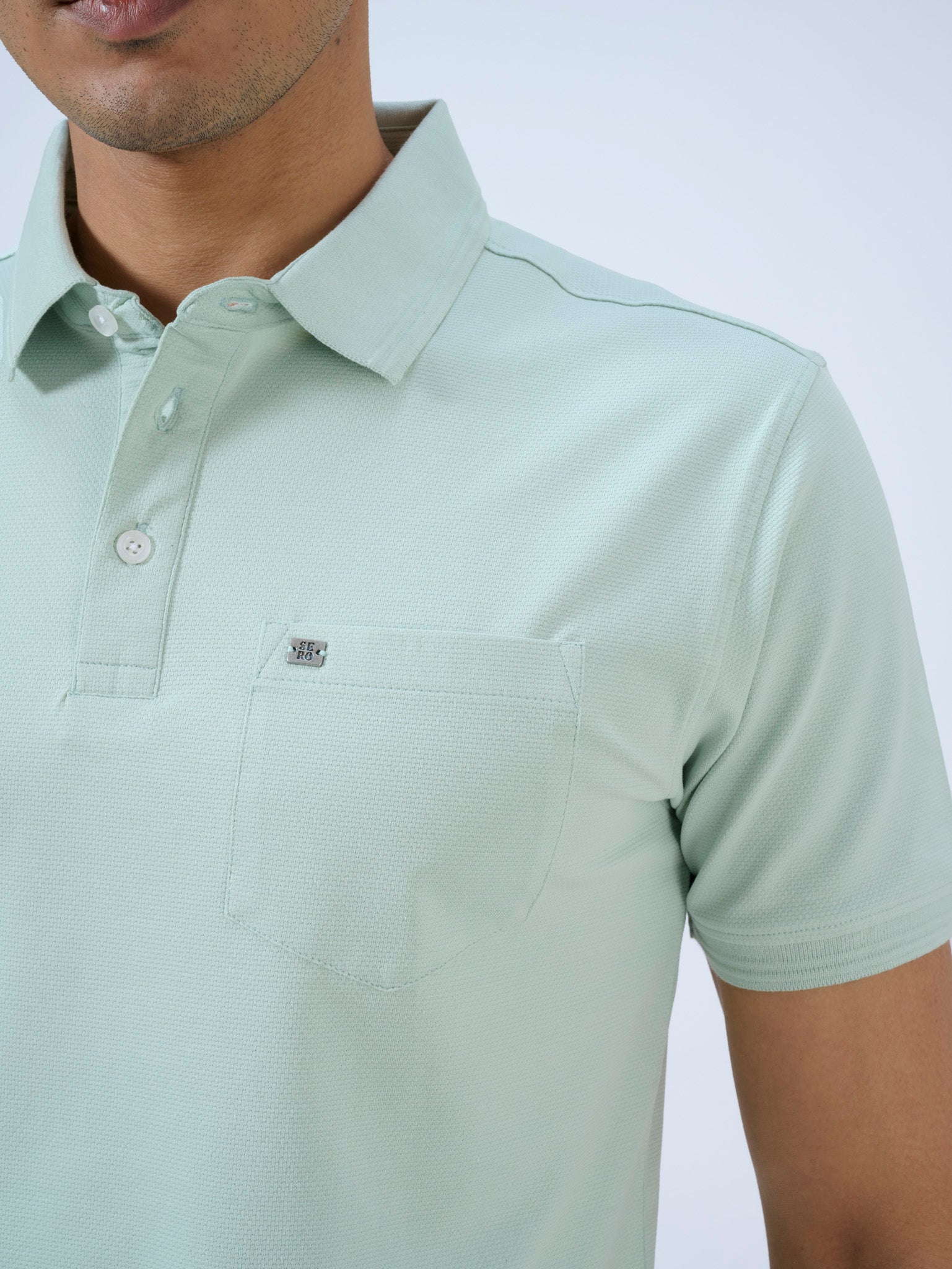 Pale Aqua Polo T-Shirt
