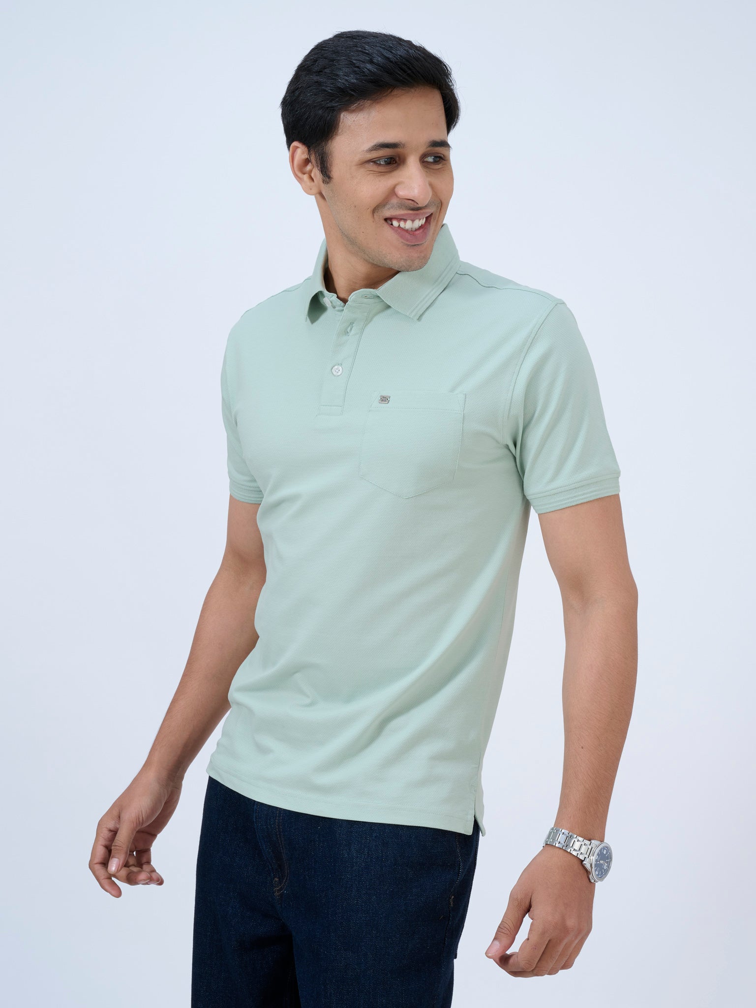 Pale Aqua Polo T-Shirt
