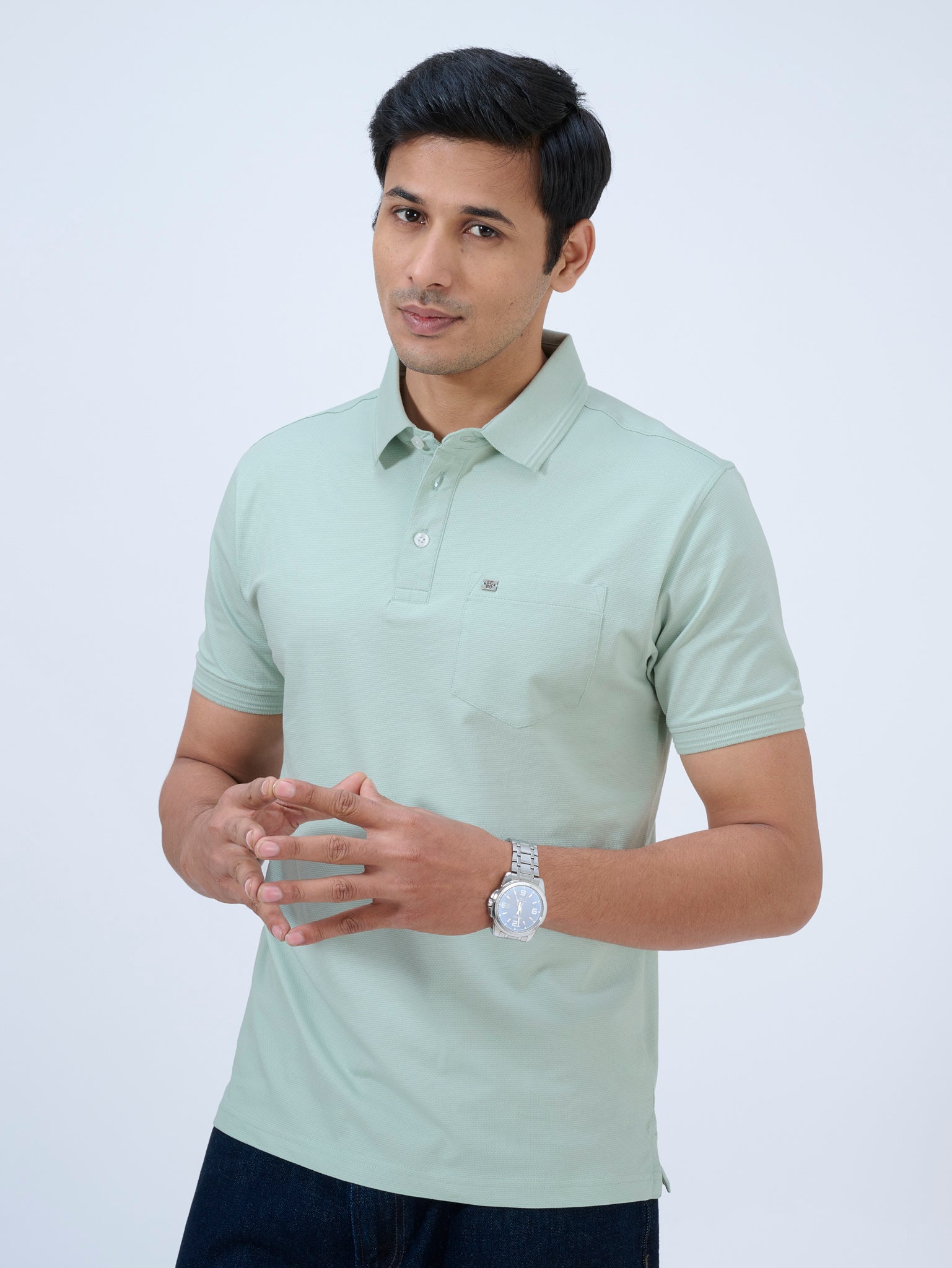 Pale Aqua Polo T-Shirt