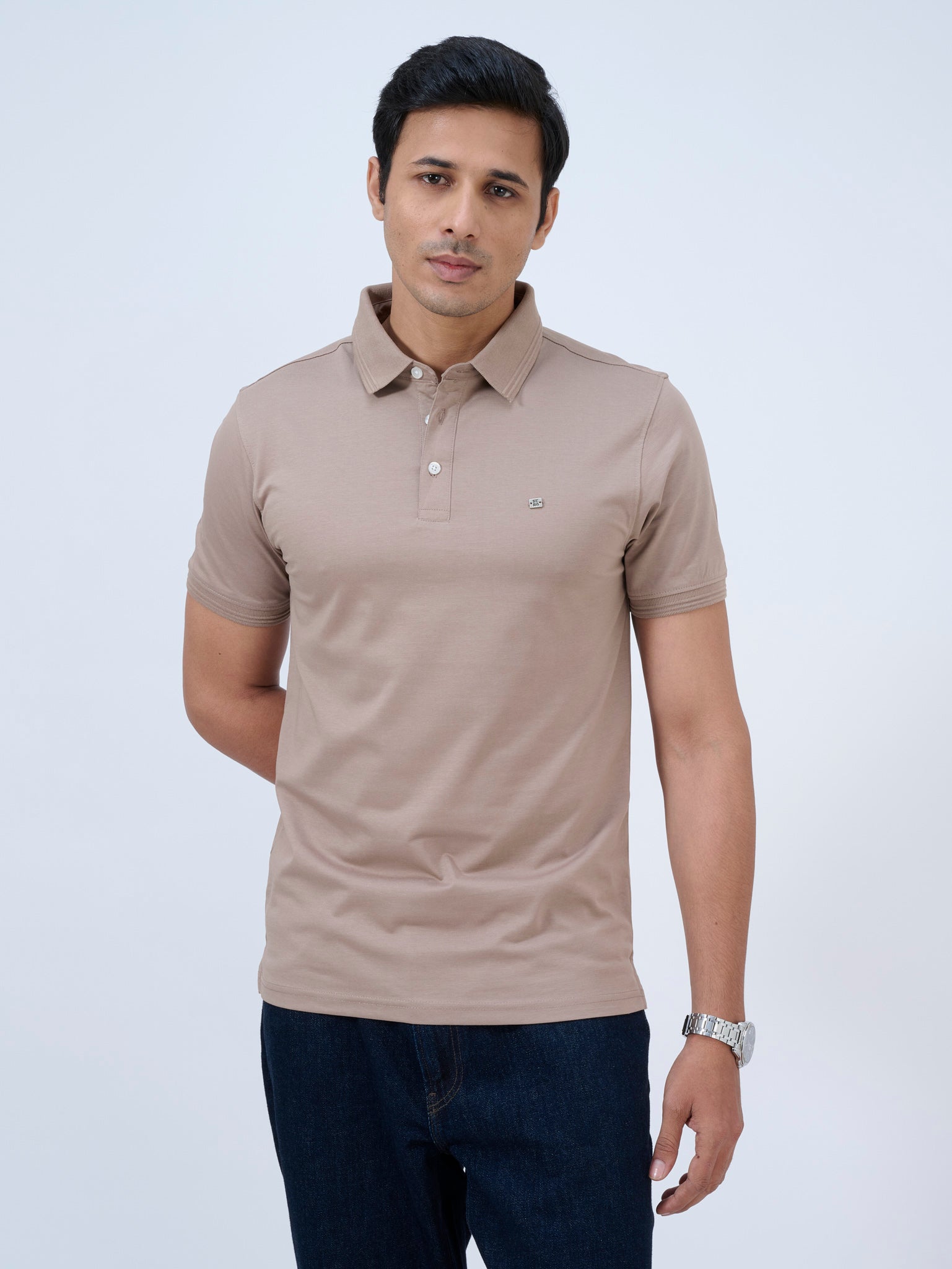 Warm Taupe Polo T-Shirt