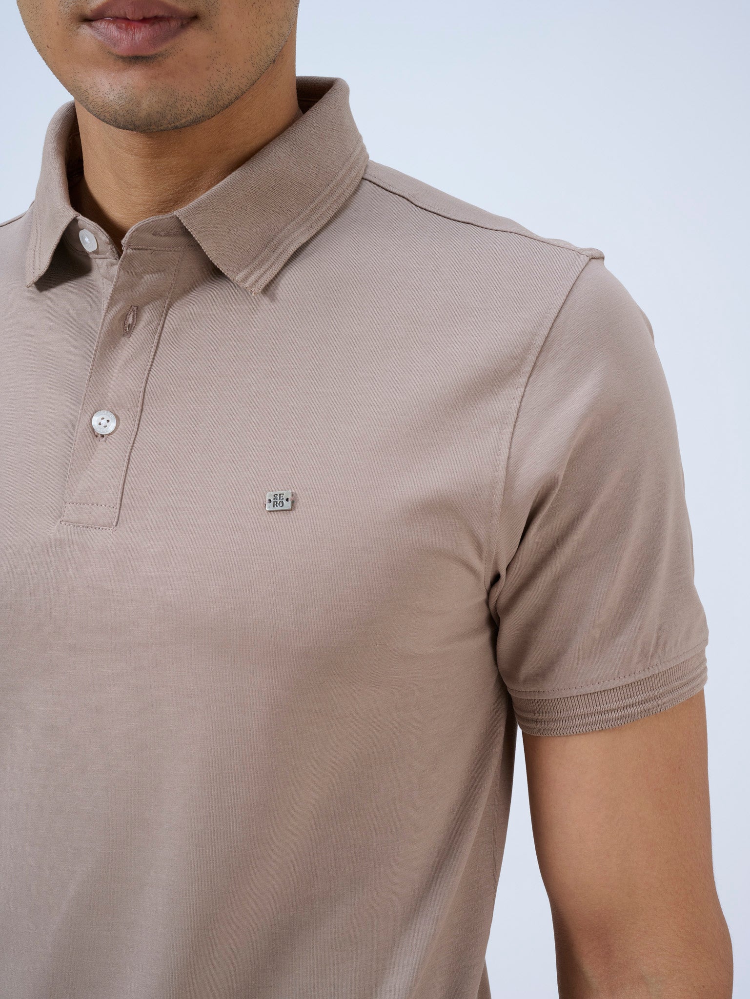 Warm Taupe Polo T-Shirt