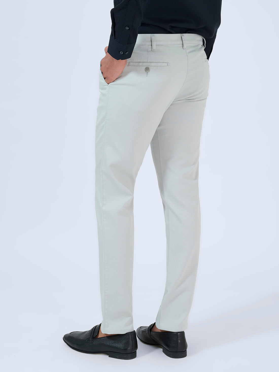 Vapour Grey Dobby Trousers
