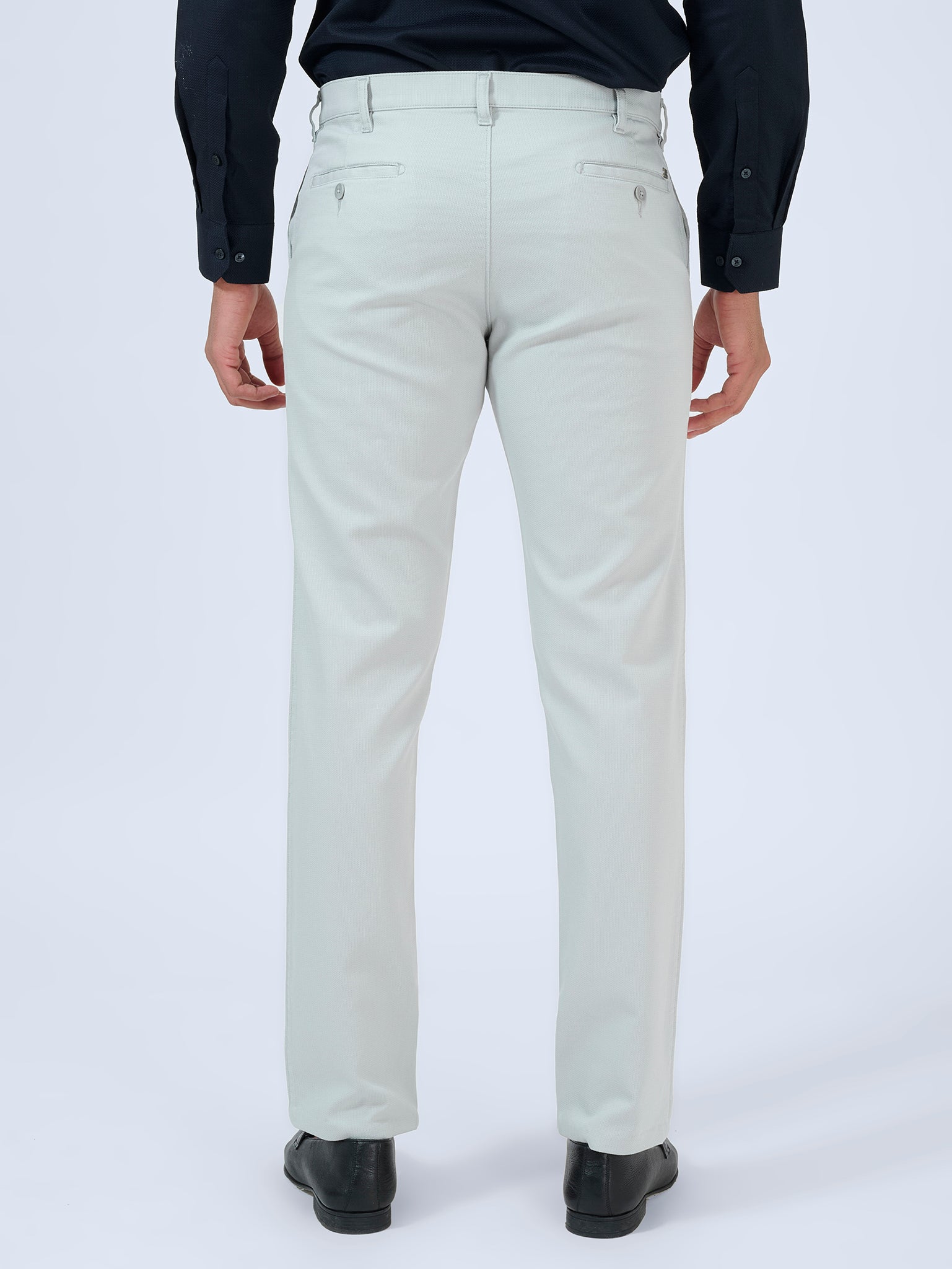 Vapour Grey Dobby Trousers