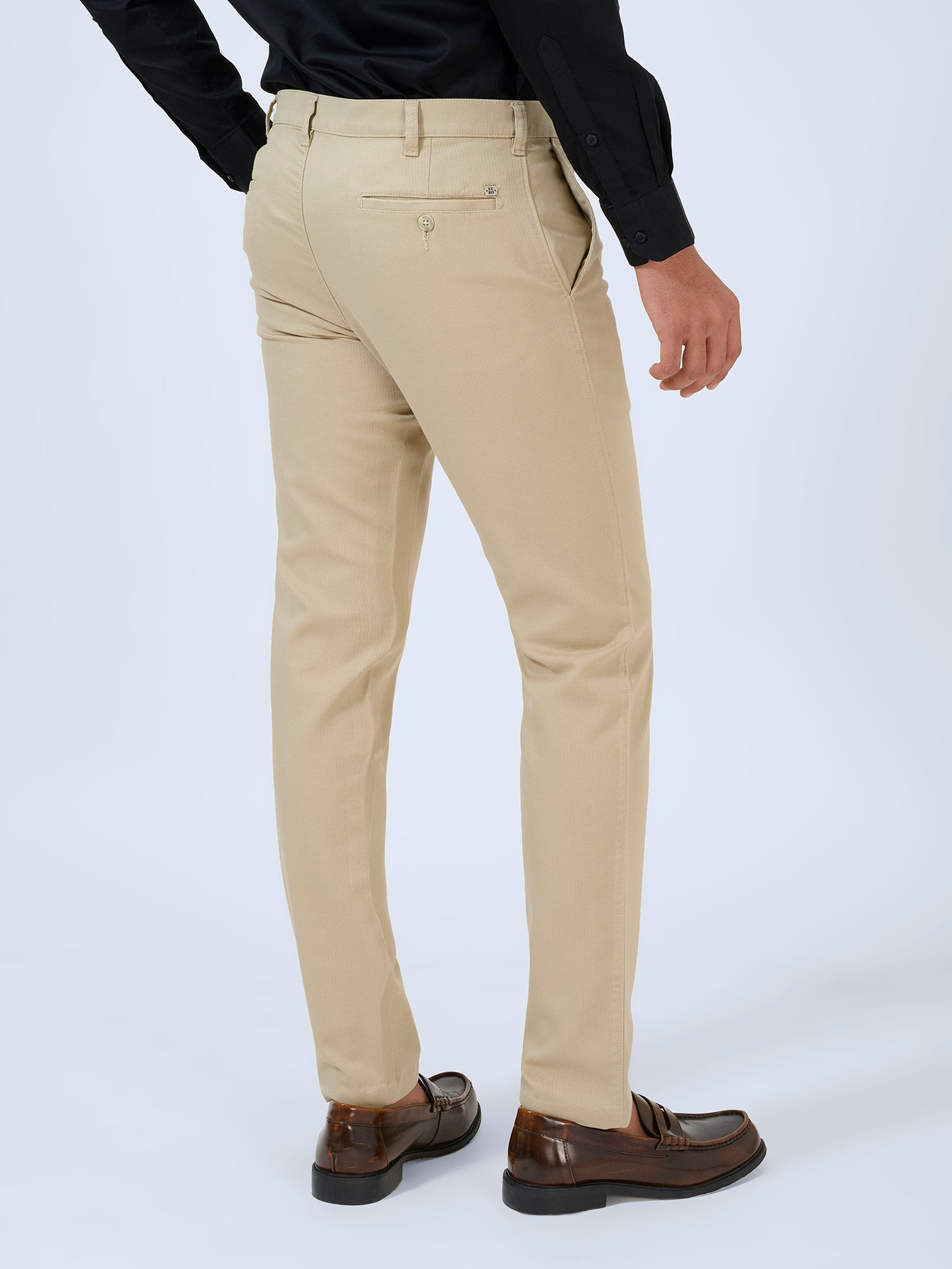 Warm Beige Dobby Trousers