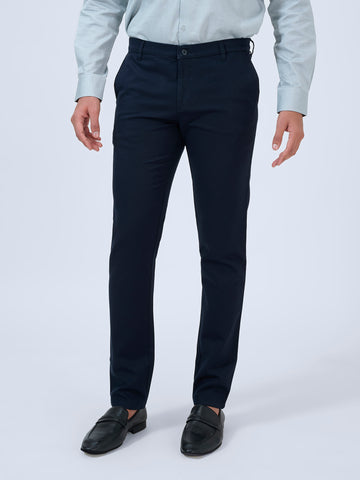 Deep Navy Dobby Trousers