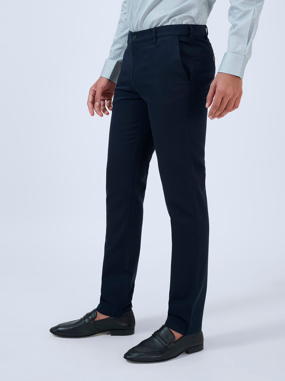 Deep Navy Dobby Trousers