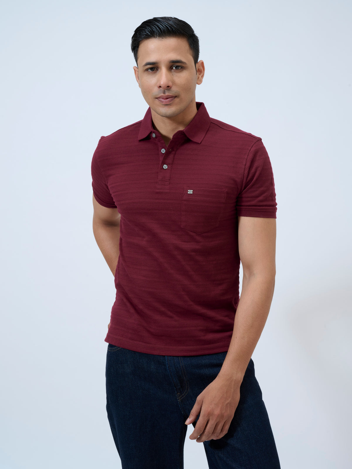 Zinfandel Textured Stripe Polo