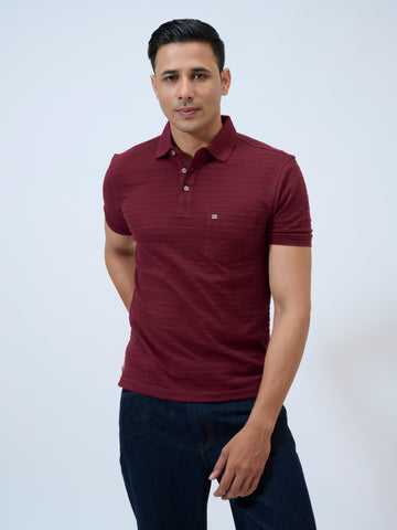 Zinfandel Textured Stripe Polo