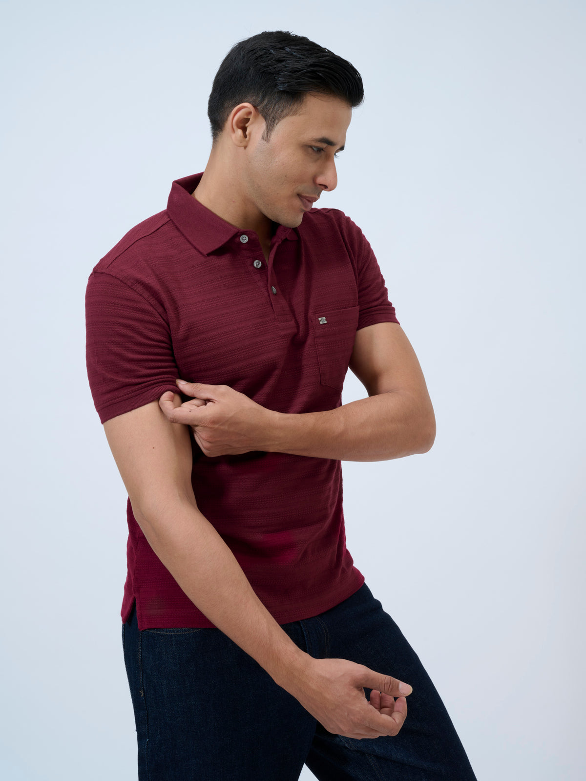 Zinfandel Textured Stripe Polo