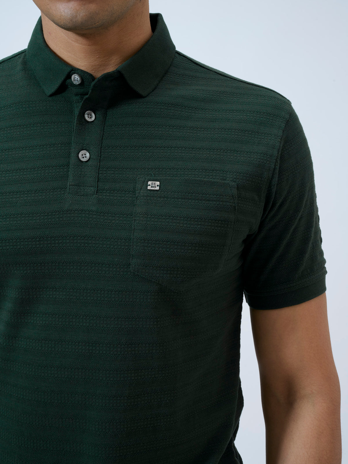 Scarab Textured Stripe Polo