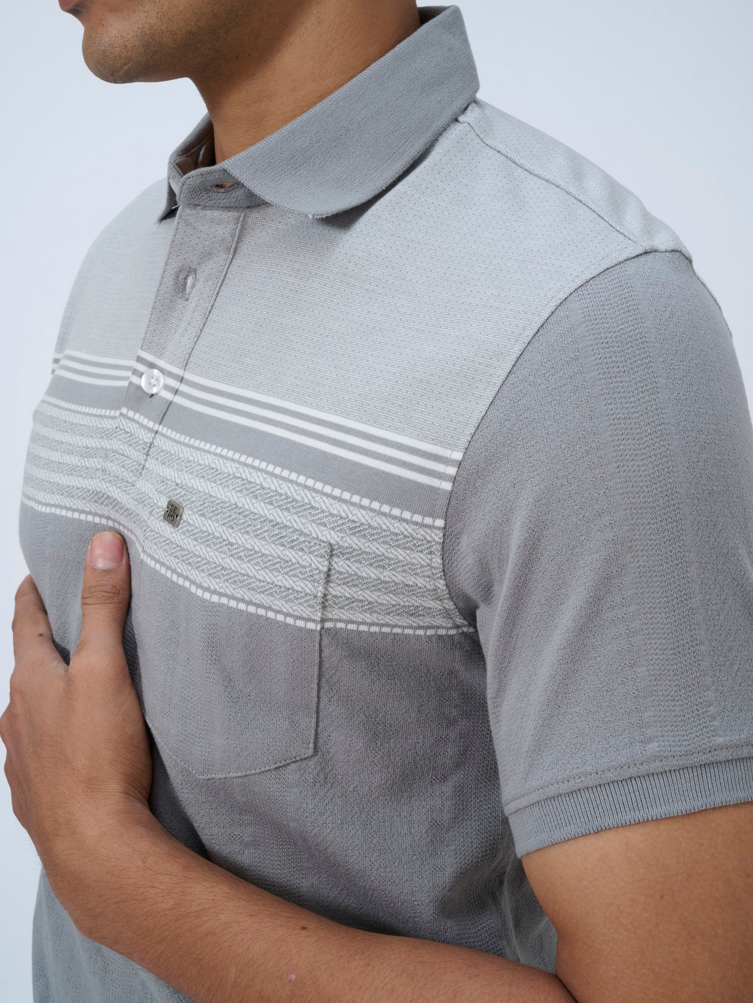 Spanish Grey Textured Polo