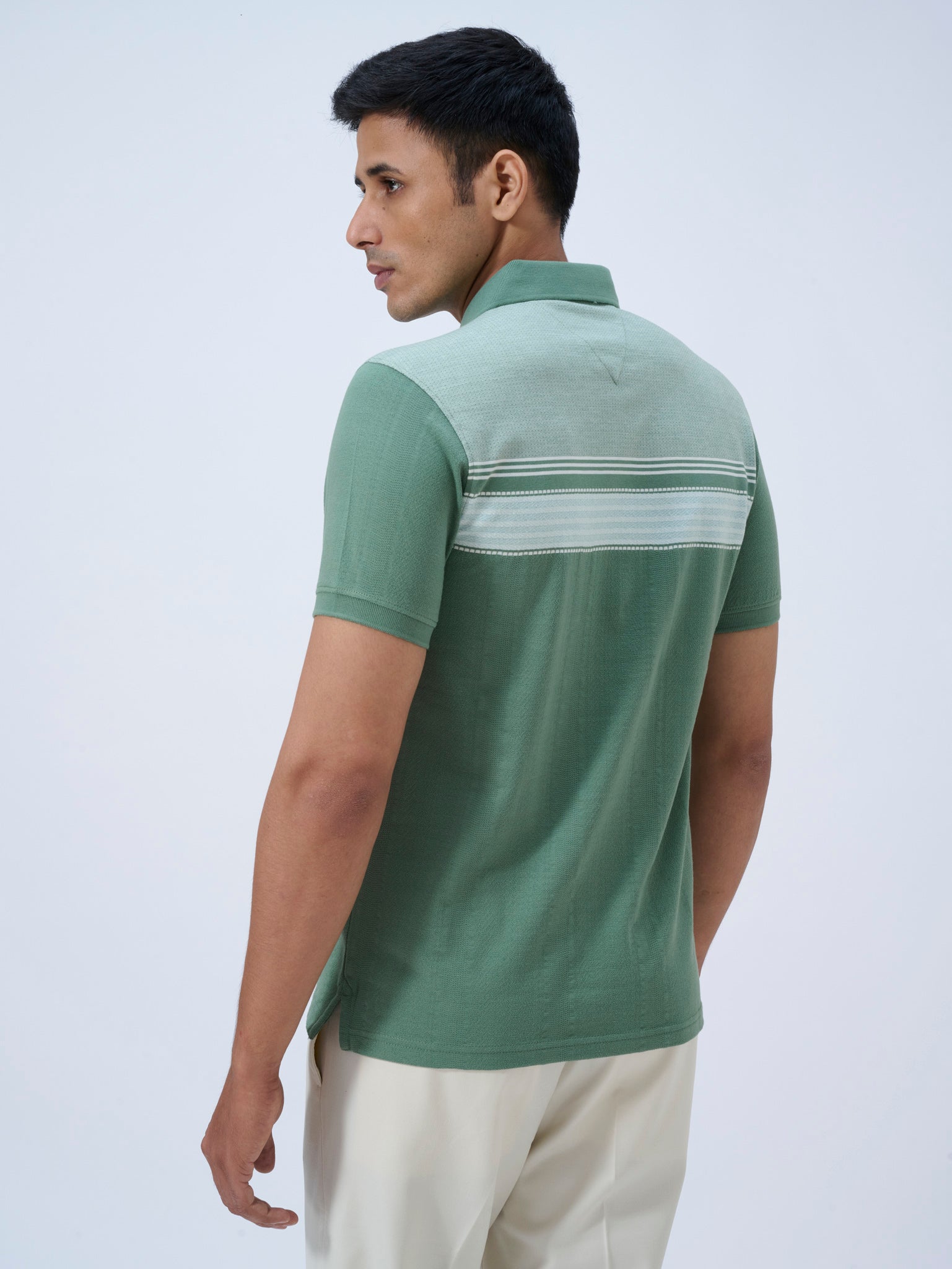 Matcha Green Textured Polo