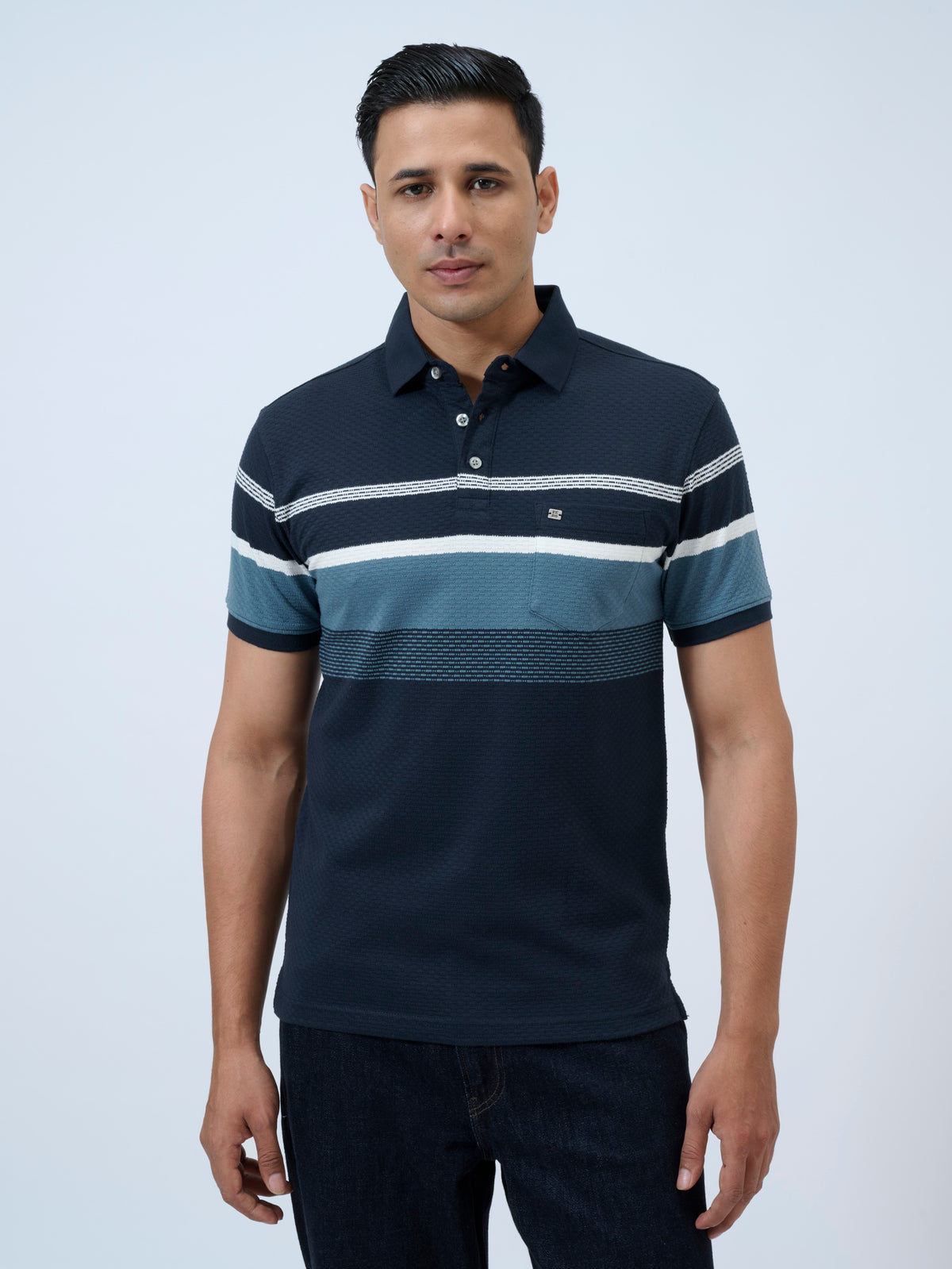 Sky Captain Stripe Polo