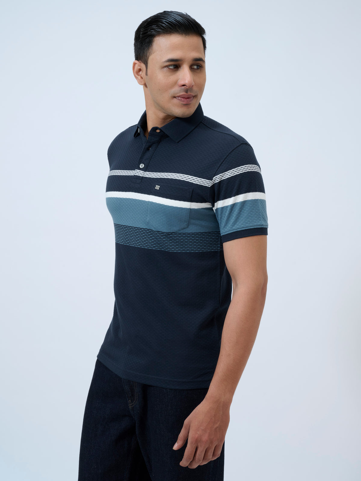 Sky Captain Stripe Polo