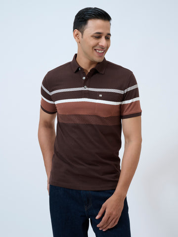 Chocolate Torte Stripe Polo